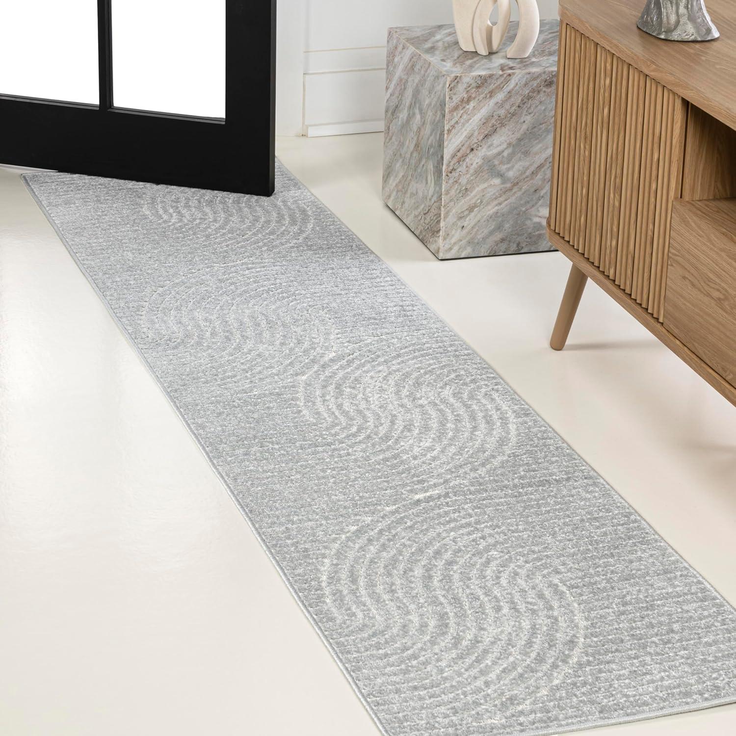 JONATHAN Y Skagen High-Low Minimalist Curve Geometric Indoor/Outdoor Area Rug