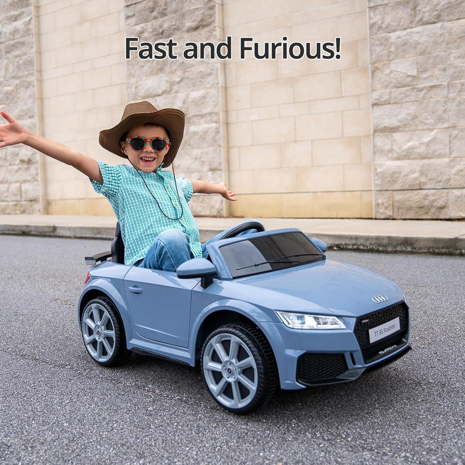 12V Licensed Audi TT RS Ride on Car, Electric Toy Car for Kids