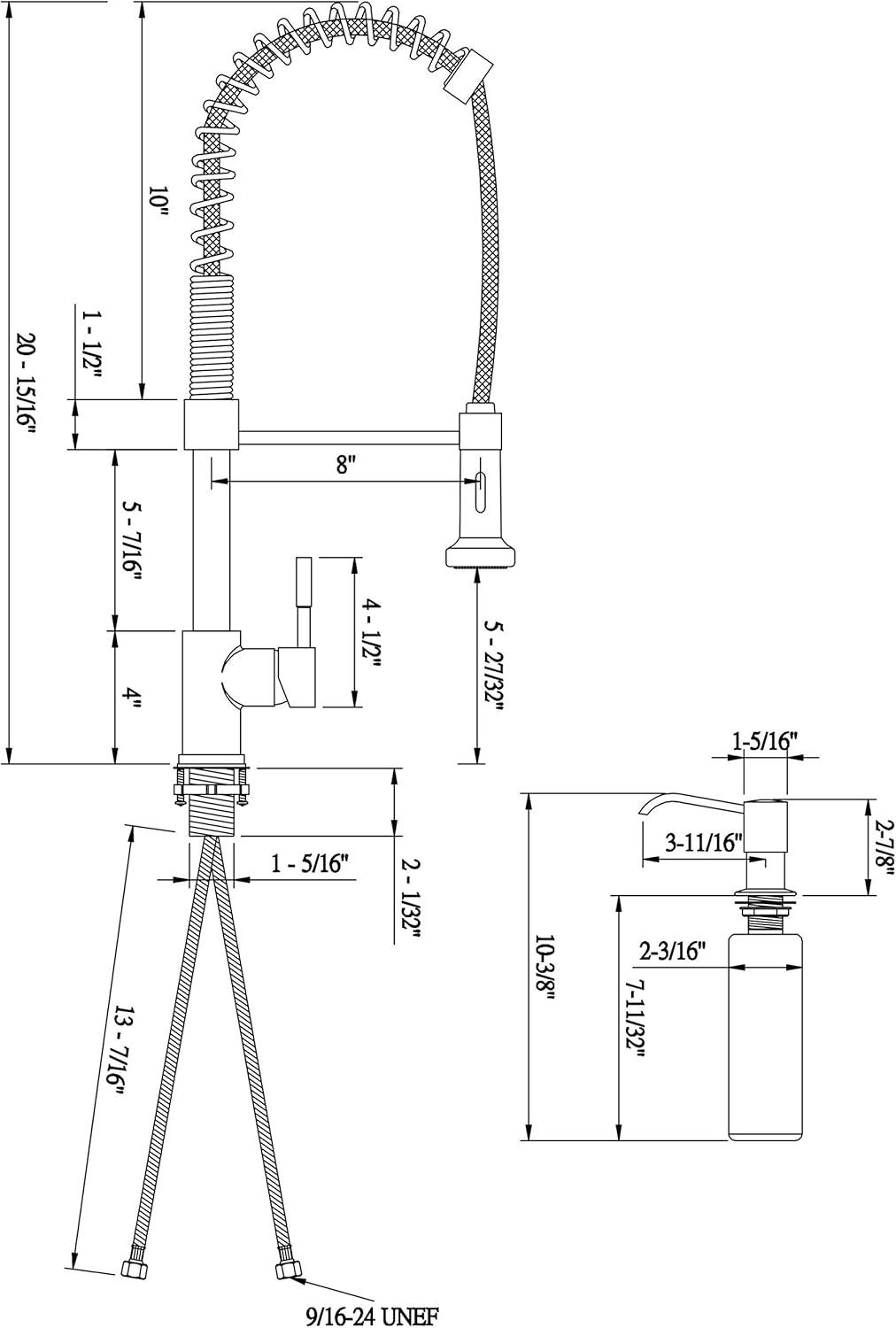 Single Handle Spring Pull Down Kitchen Faucet