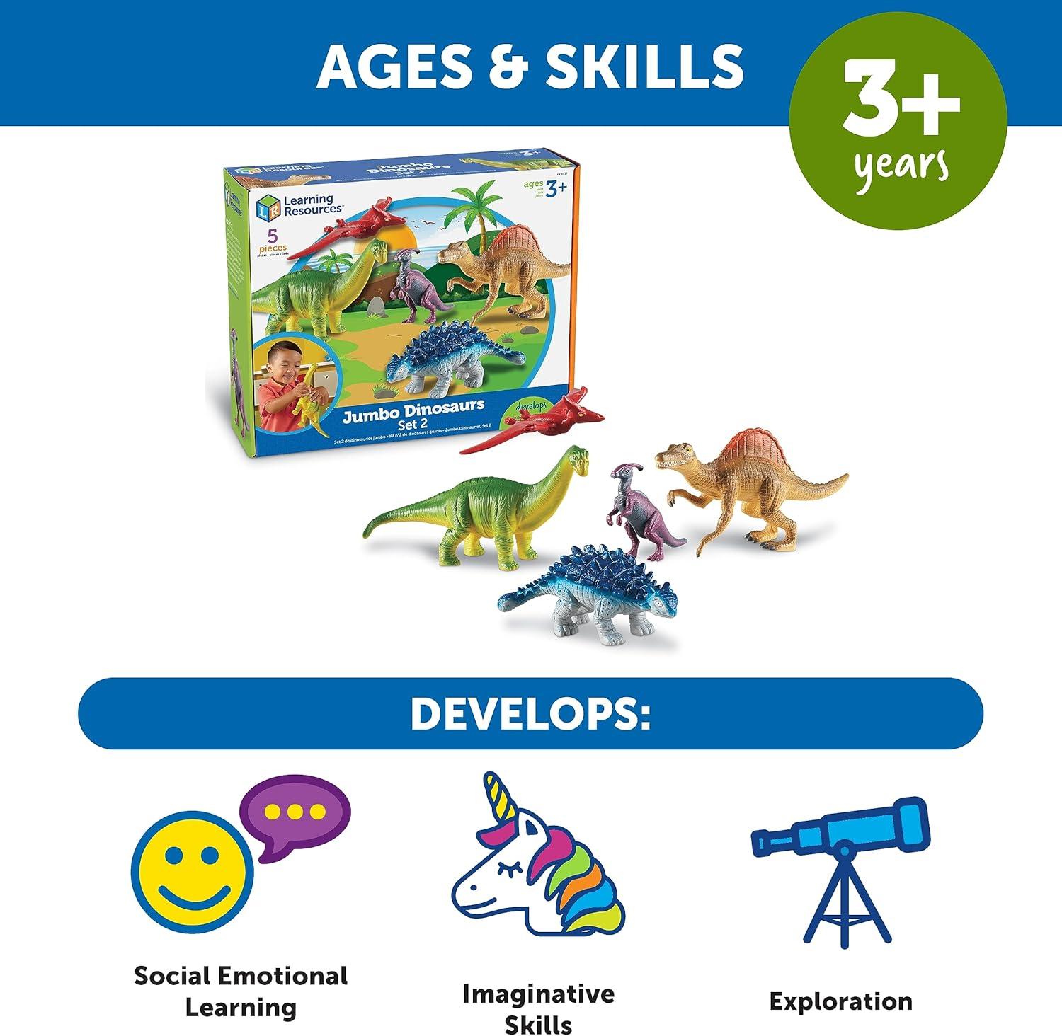 Learning Resources Jumbo Dinosaurs Set 2 - 5pc