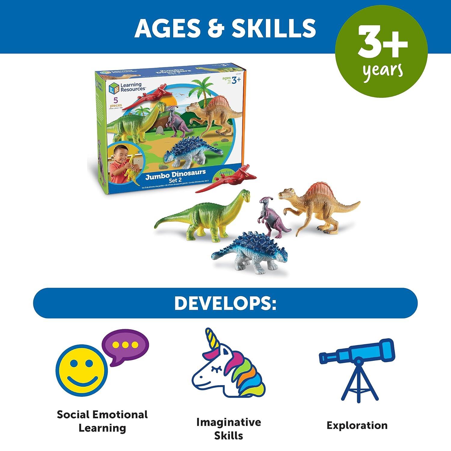Learning Resources Jumbo Dinosaurs Set 2 - 5pc