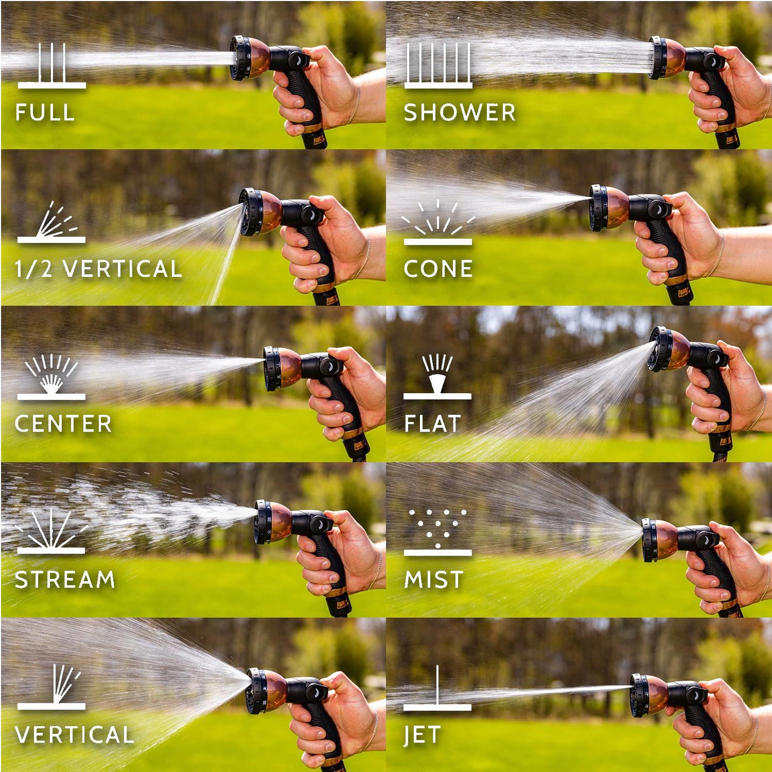 Pocket Hose Copper Bullet Spray Nozzle Infused with Copper, AS-SEEN-ON-TV, 10 Spray Patterns