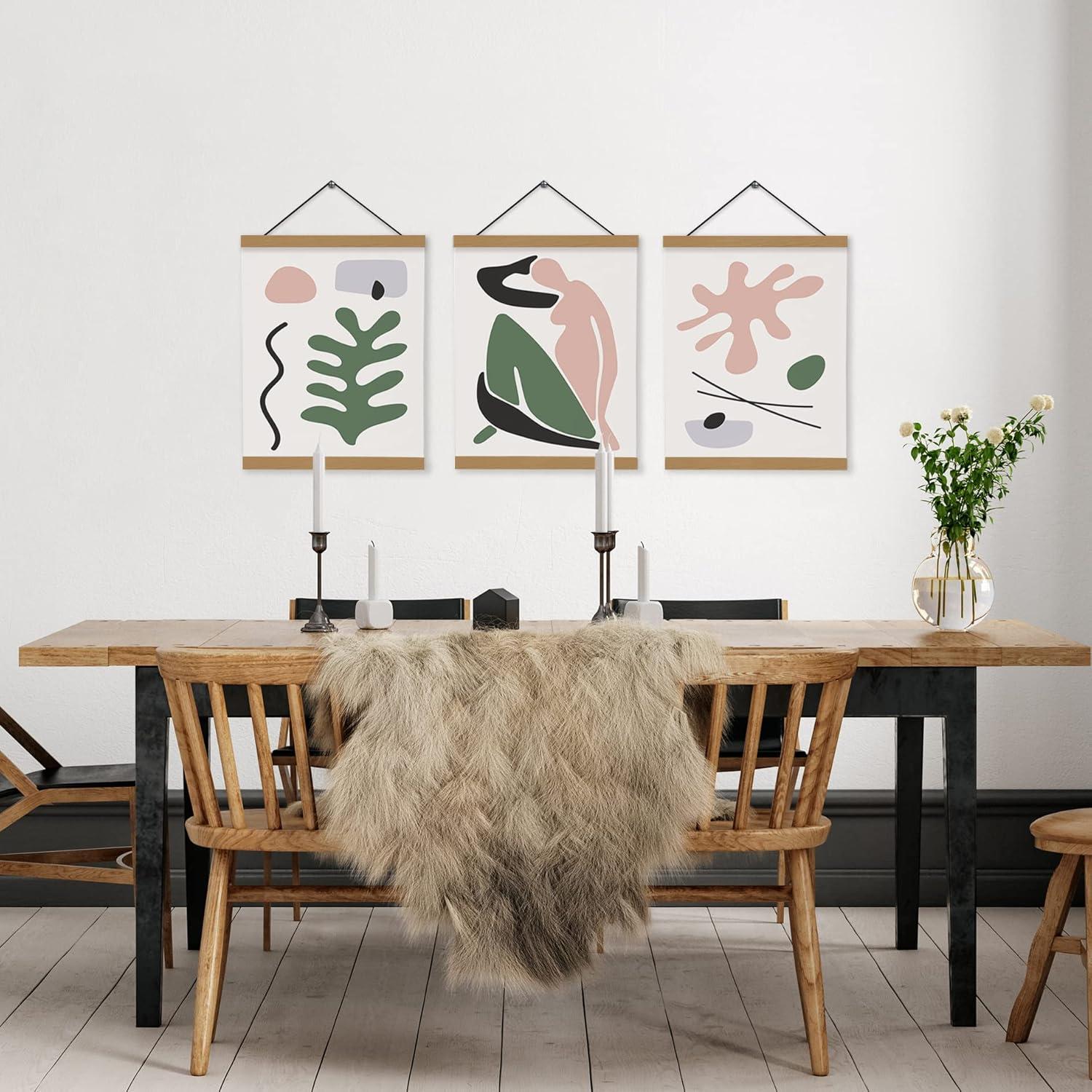 Magnetic Poster Frames, Wooden Poster Hanger Frame for Posters, Prints, and Photos