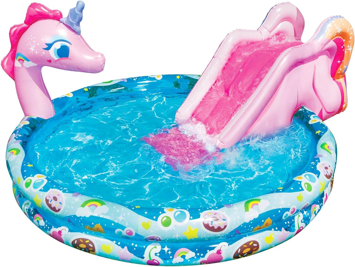 Banzai Plastic Round Kiddie Pool 32.5'' H x 60'' W x 78'' L