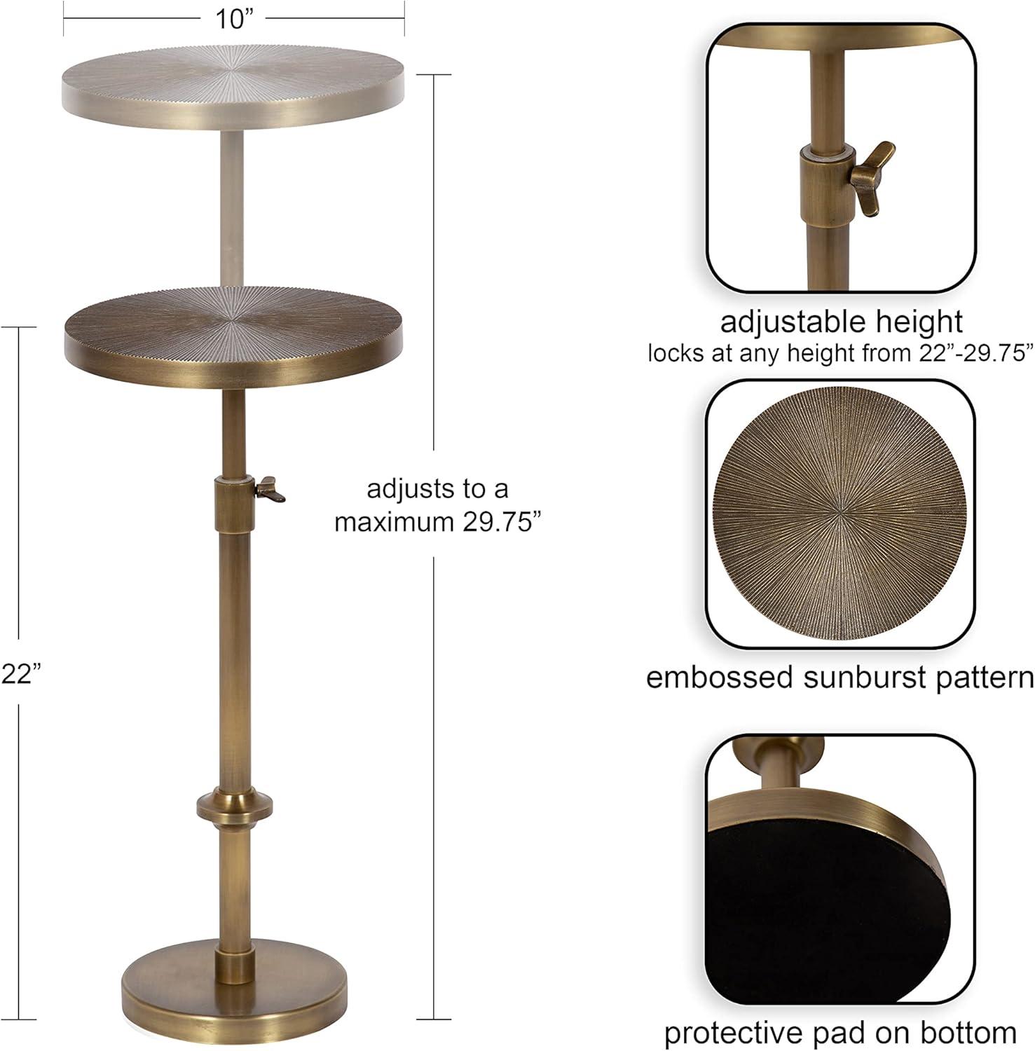 Kate and Laurel Engles Metal Table and Plant Stand