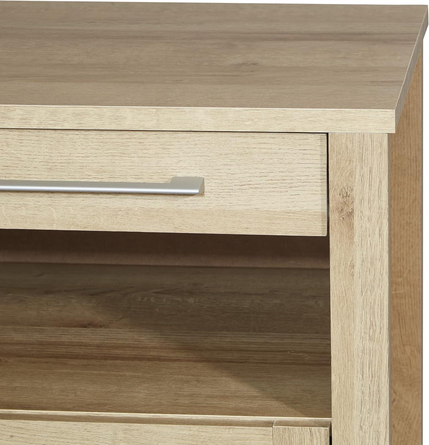 Stonebrook Nightstand with 2 USB Ports in Wood Canyon Oak Finish