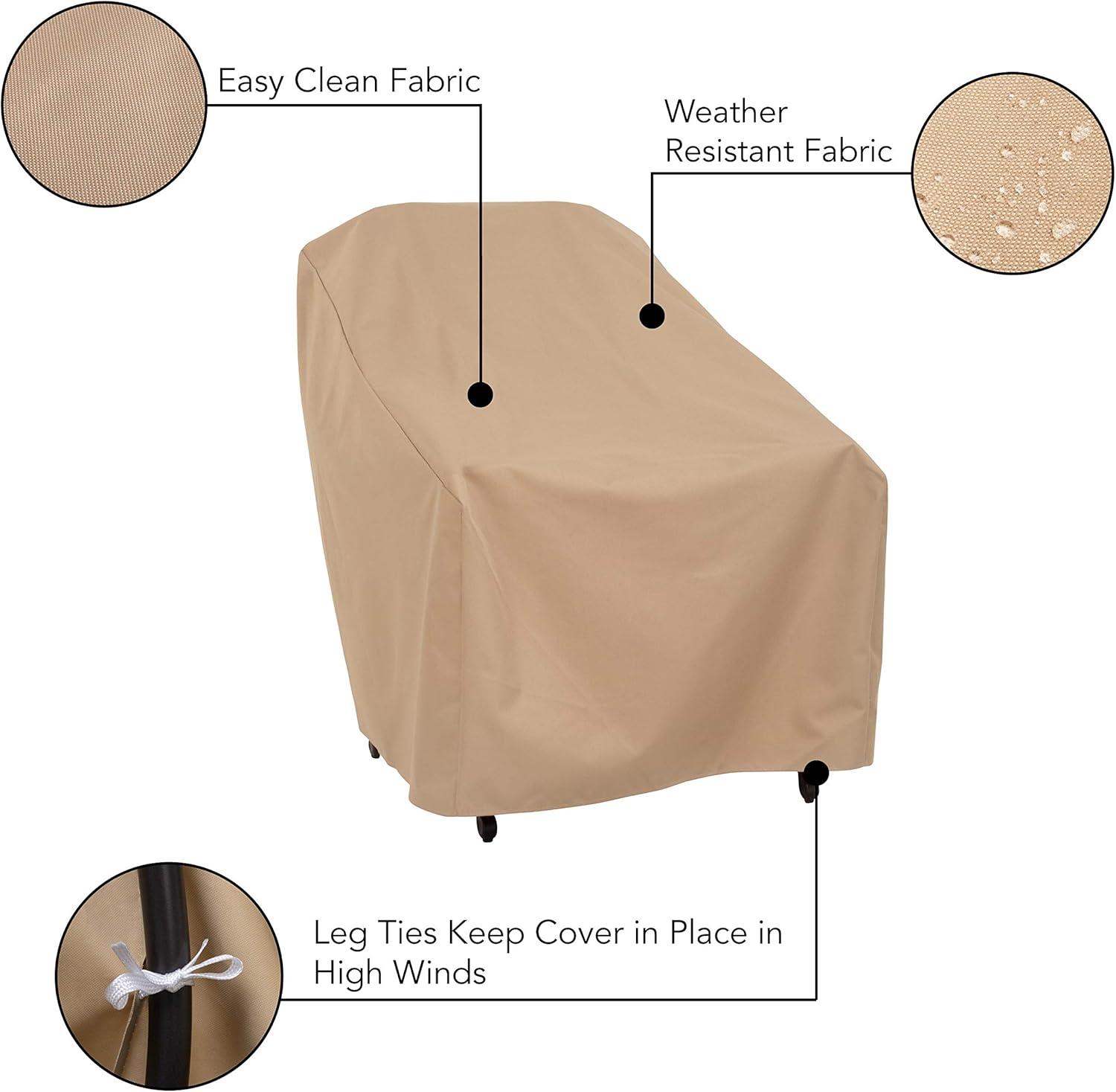 Modern Leisure Basics Outdoor Patio Chair Cover, 27"L x 34"W x 31"H, Khaki