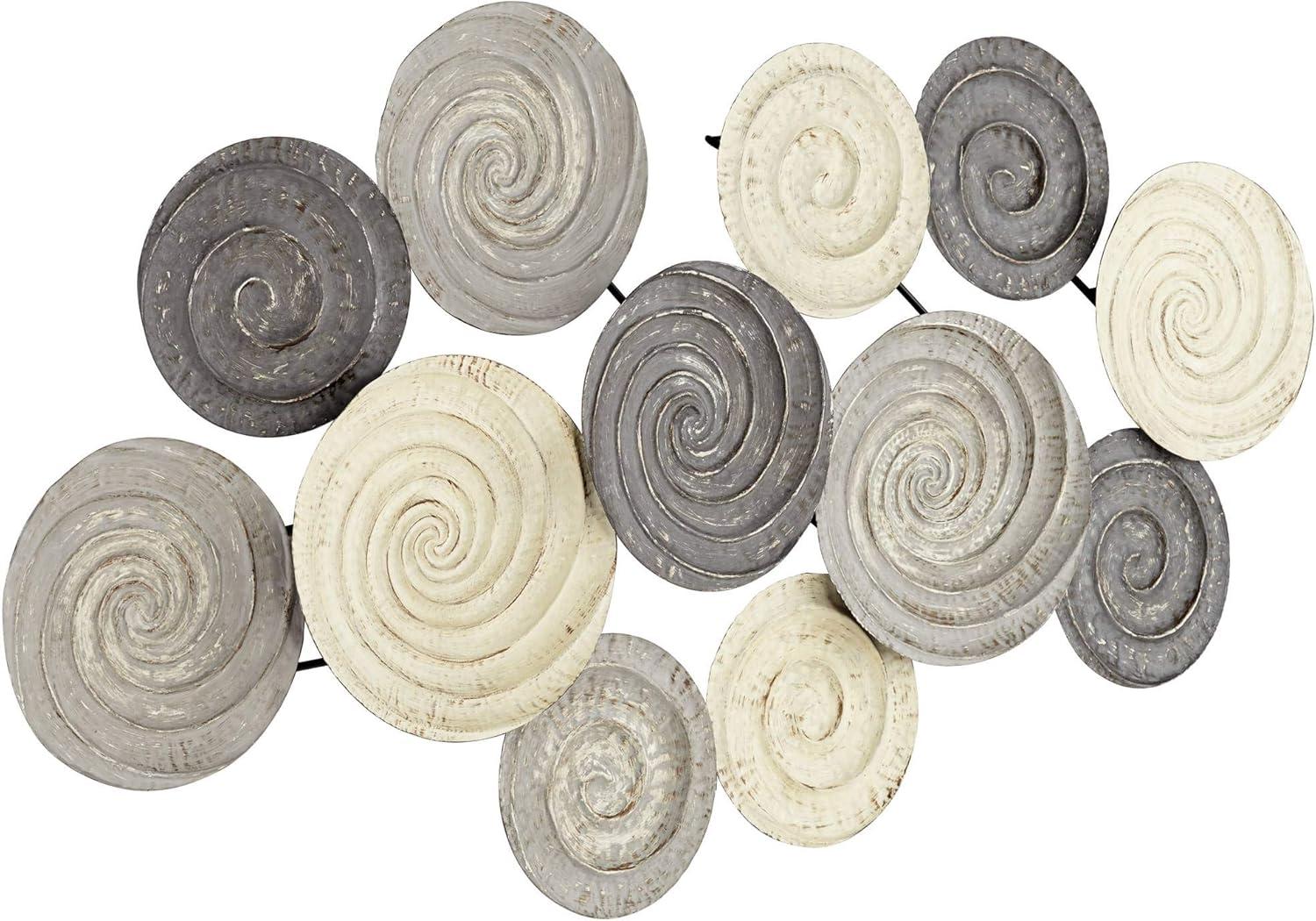 Dahlia Studios Spiral Circles 49 1/2" Wide Painted Modern Metal Wall Art