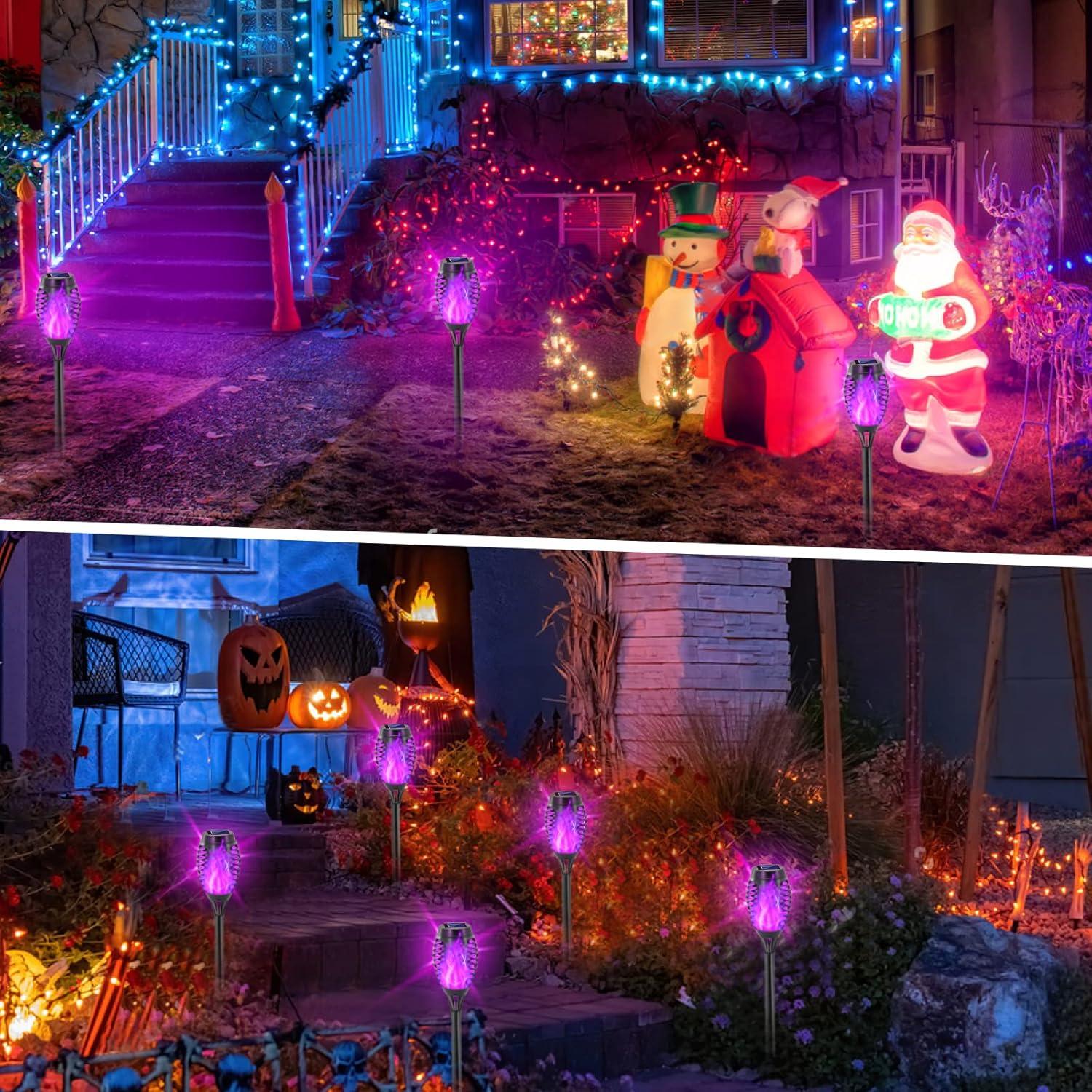 The Holiday Aisle® 8 Pack Halloween Decorations Outdoor, Halloween Solar Lights for Halloween Decor