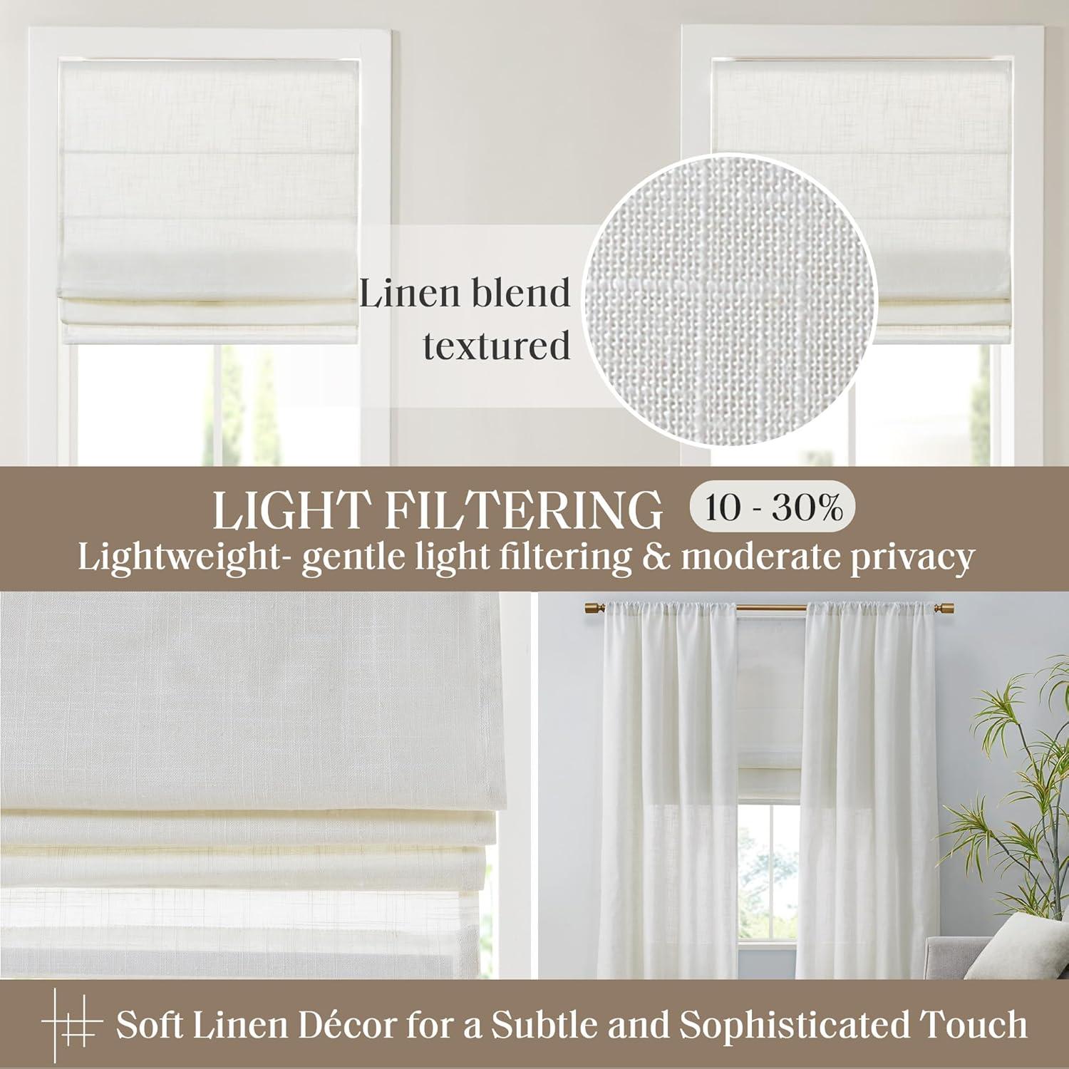 Kyler Linen Blend Light Filtering Roman Shade