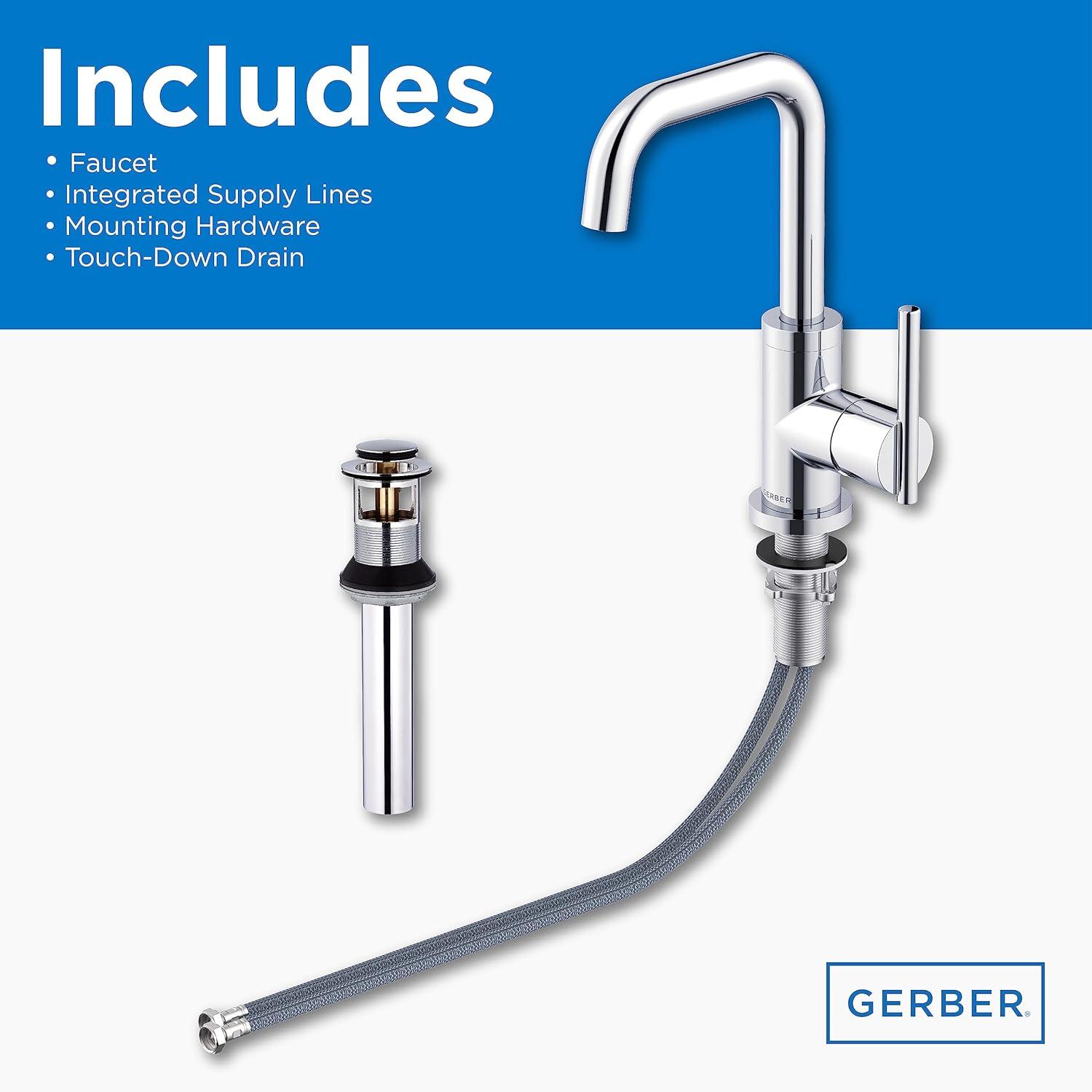 Parma Single Hole Bathroom Faucet with Drain Assembly