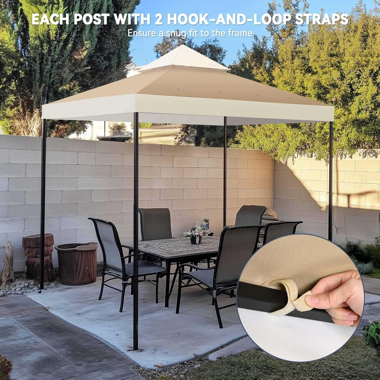 Yescom 2-Tier Gazebo Top Replacement UV30+ for Dual Tier Gazebo Frames Outdoor Patio Canopy Cover | Wayfair