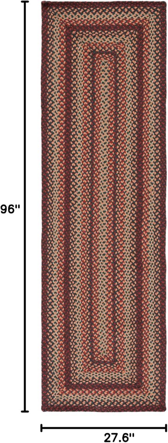 Braided BRD651 Flat Weave Indoor Area Rug - Dark Grey/Blue - 6'x6' - Safavieh