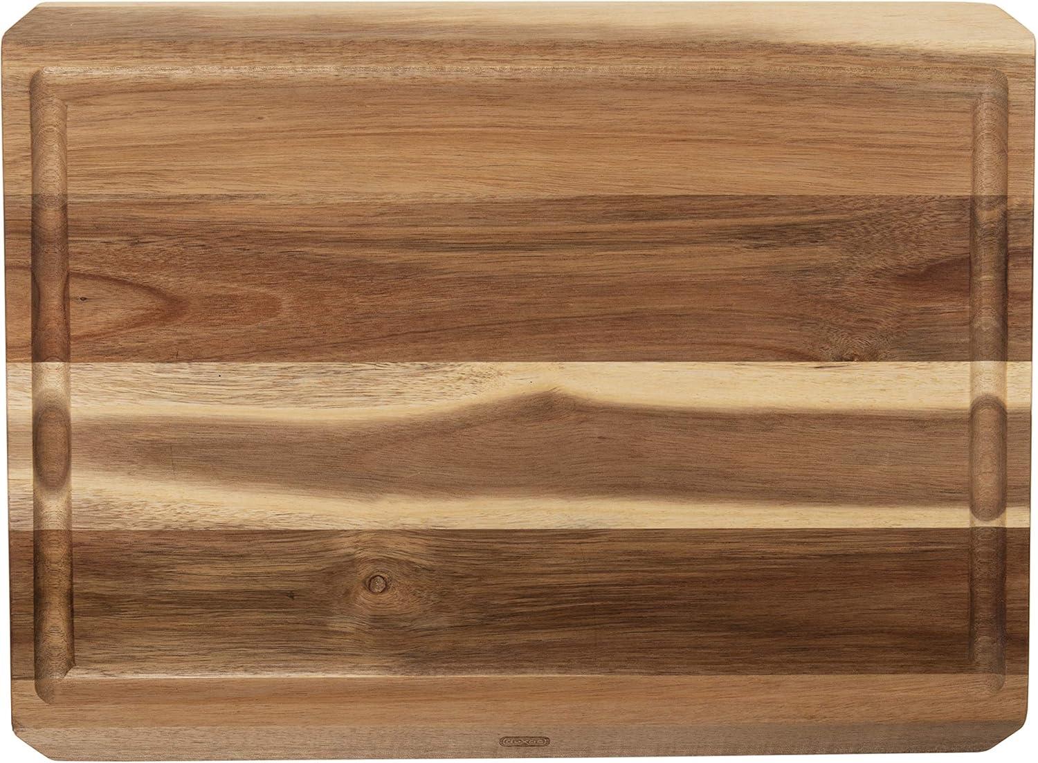 Dexas 20" Rectangular Acacia Wood Cutting Board with Well