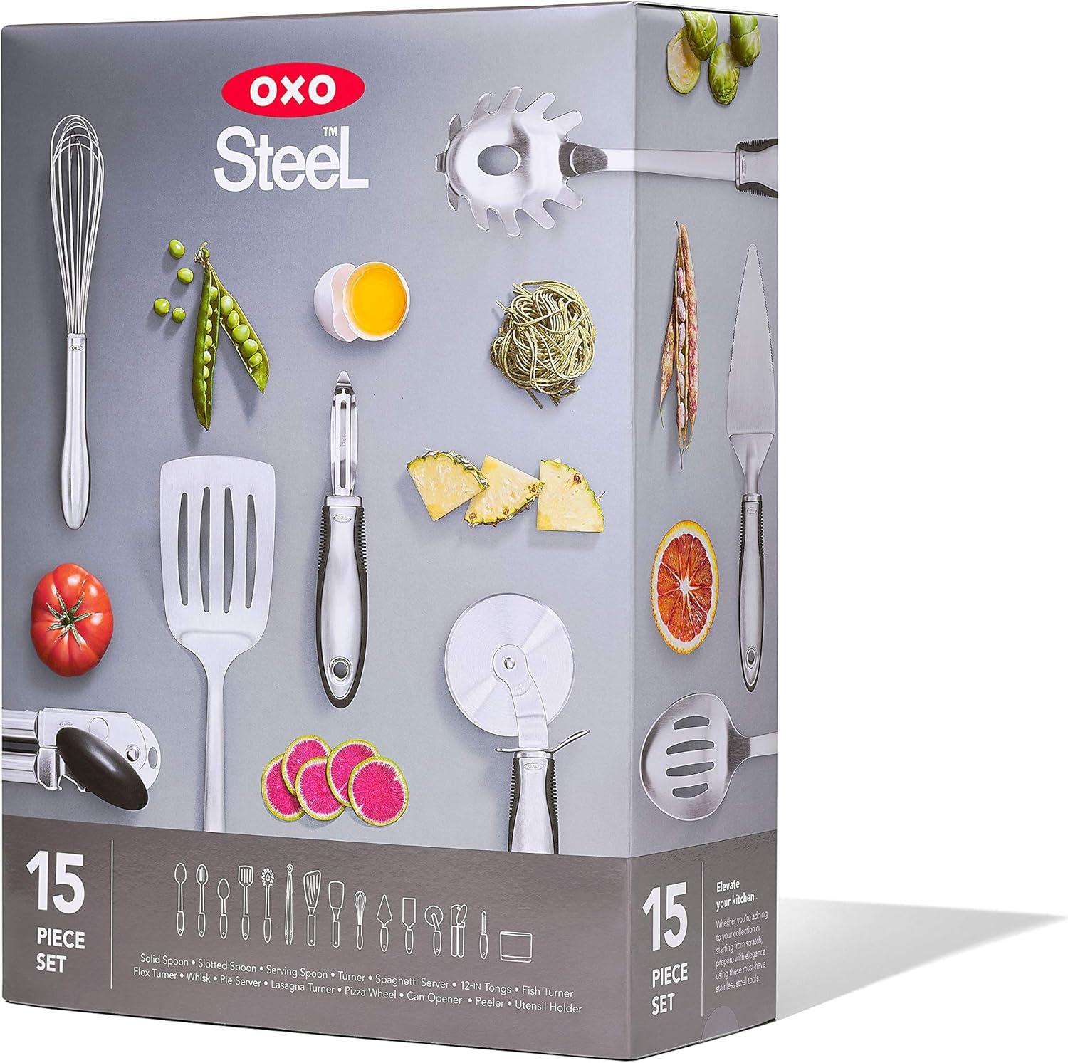 OXO ® Steel 15-Piece Stainless Steel Utensil Set
