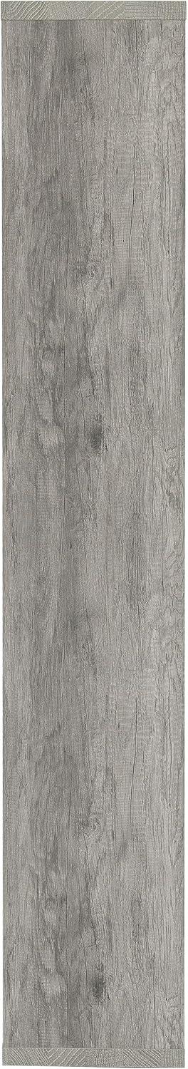 70.75" Theo 8 Shelf Bookcase Gray Driftwood - Coaster