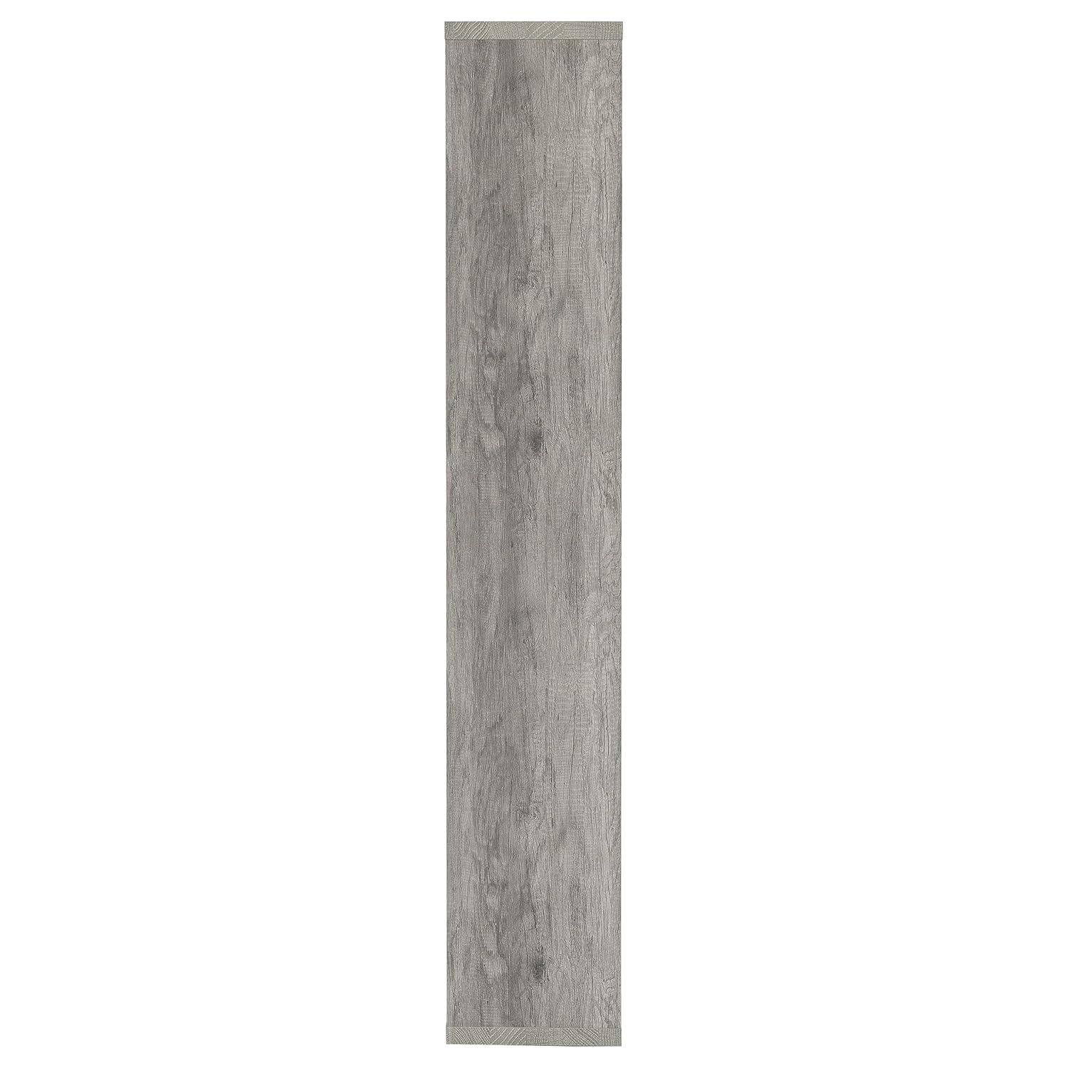 70.75" Theo 8 Shelf Bookcase Gray Driftwood - Coaster