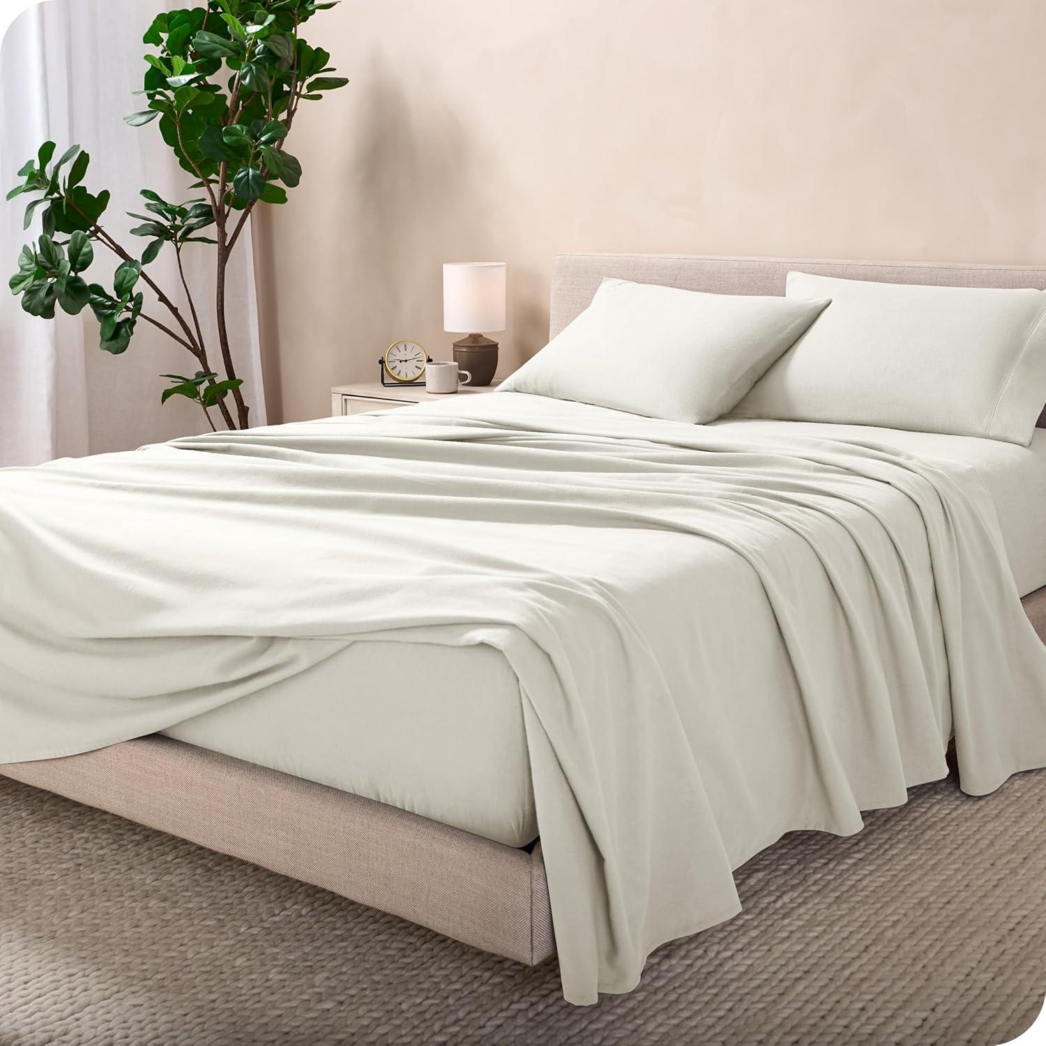 Bare Home Flannel Machine Woven Sheet Set