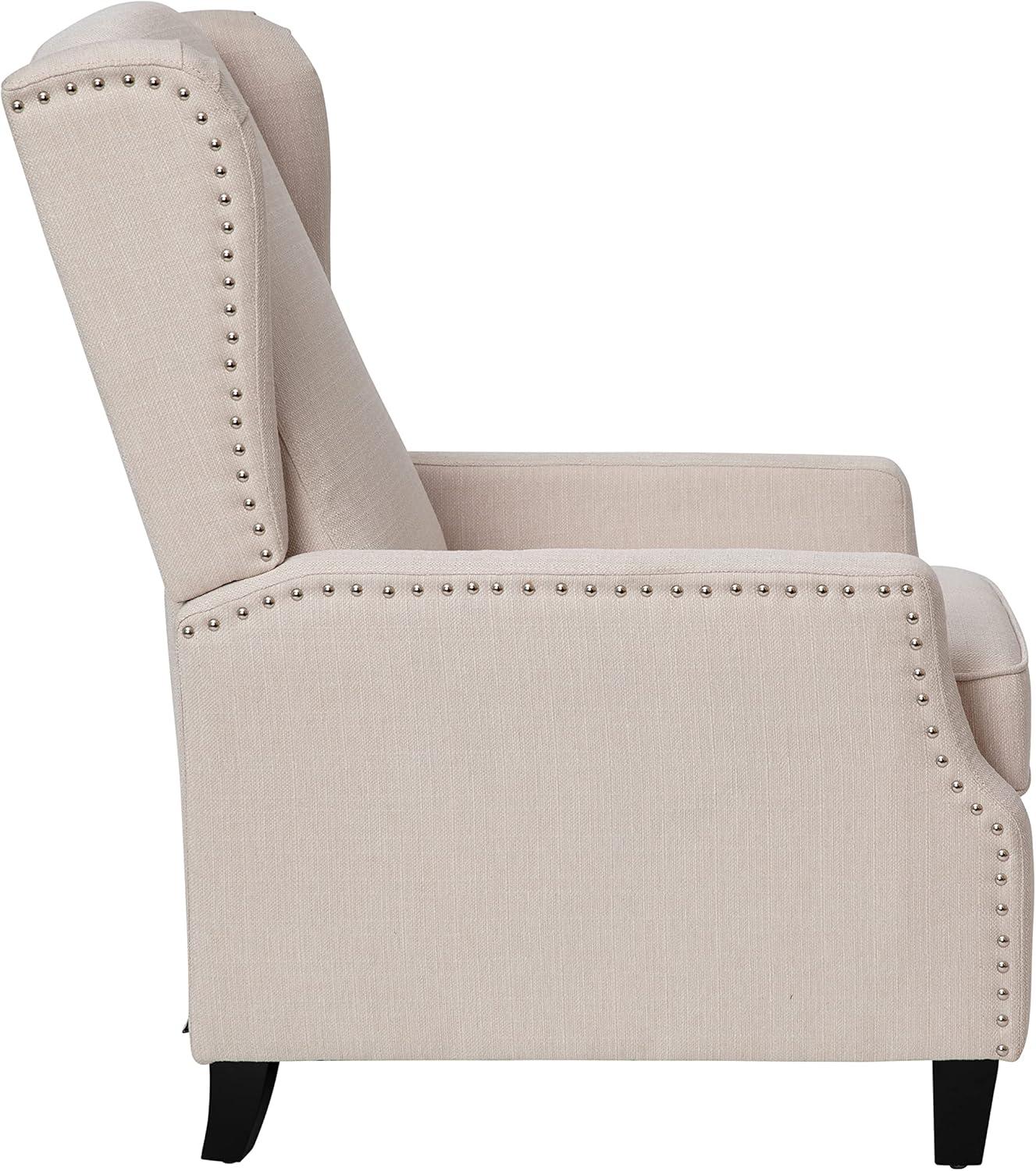 Fulton Push Back Wing Back Pocket Spring Recliner with Side Accent Nail Trim