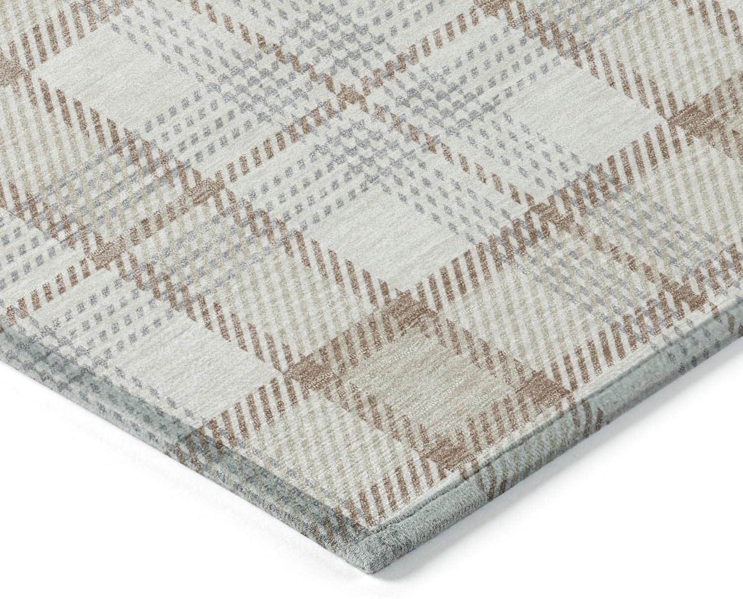 Addison Rugs Chantille Indoor/Outdoor Transitional Geometric, Abstract Linen Washable Rectangle Rug, 1'8" x 2'6"
