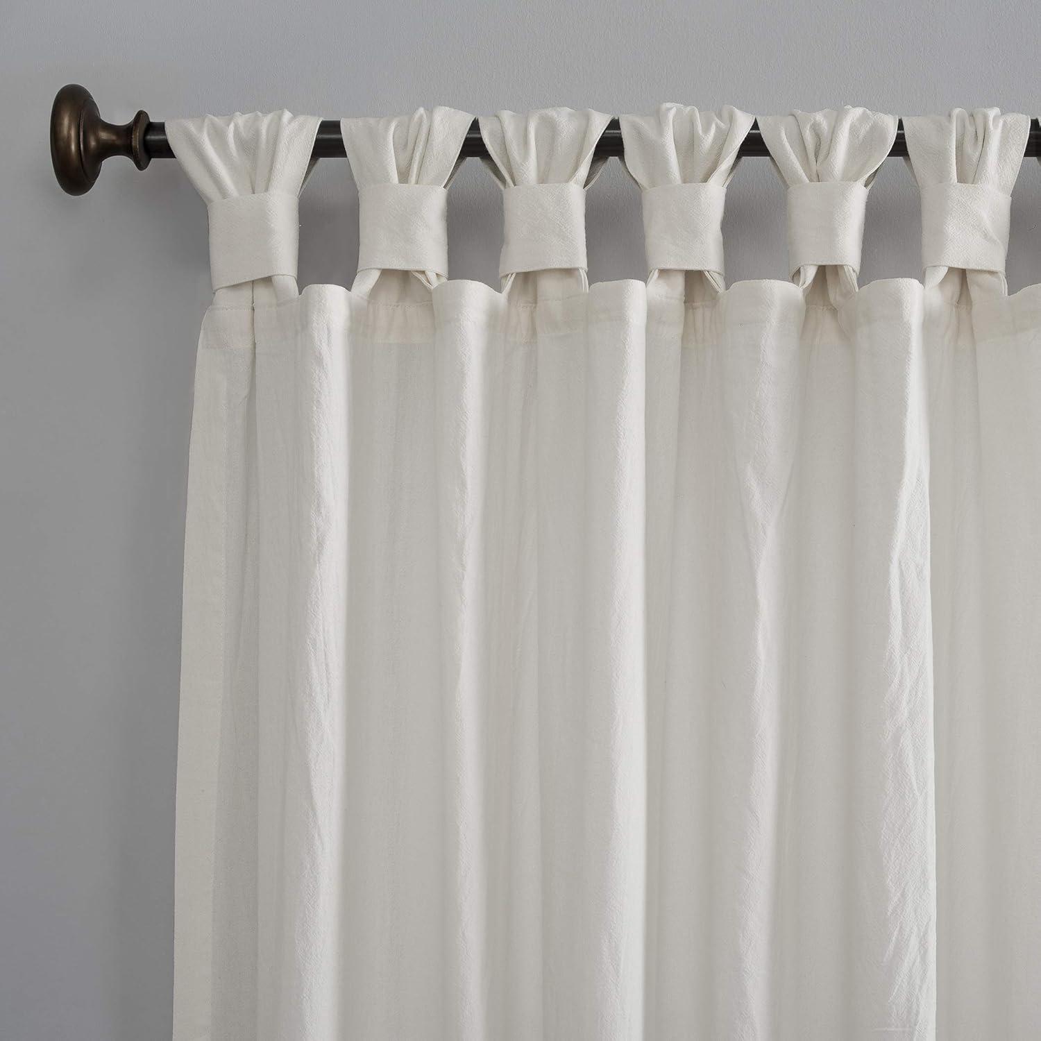 Hokku Designs 52"W x 84"L Washed Cotton Twist Tab Curtain