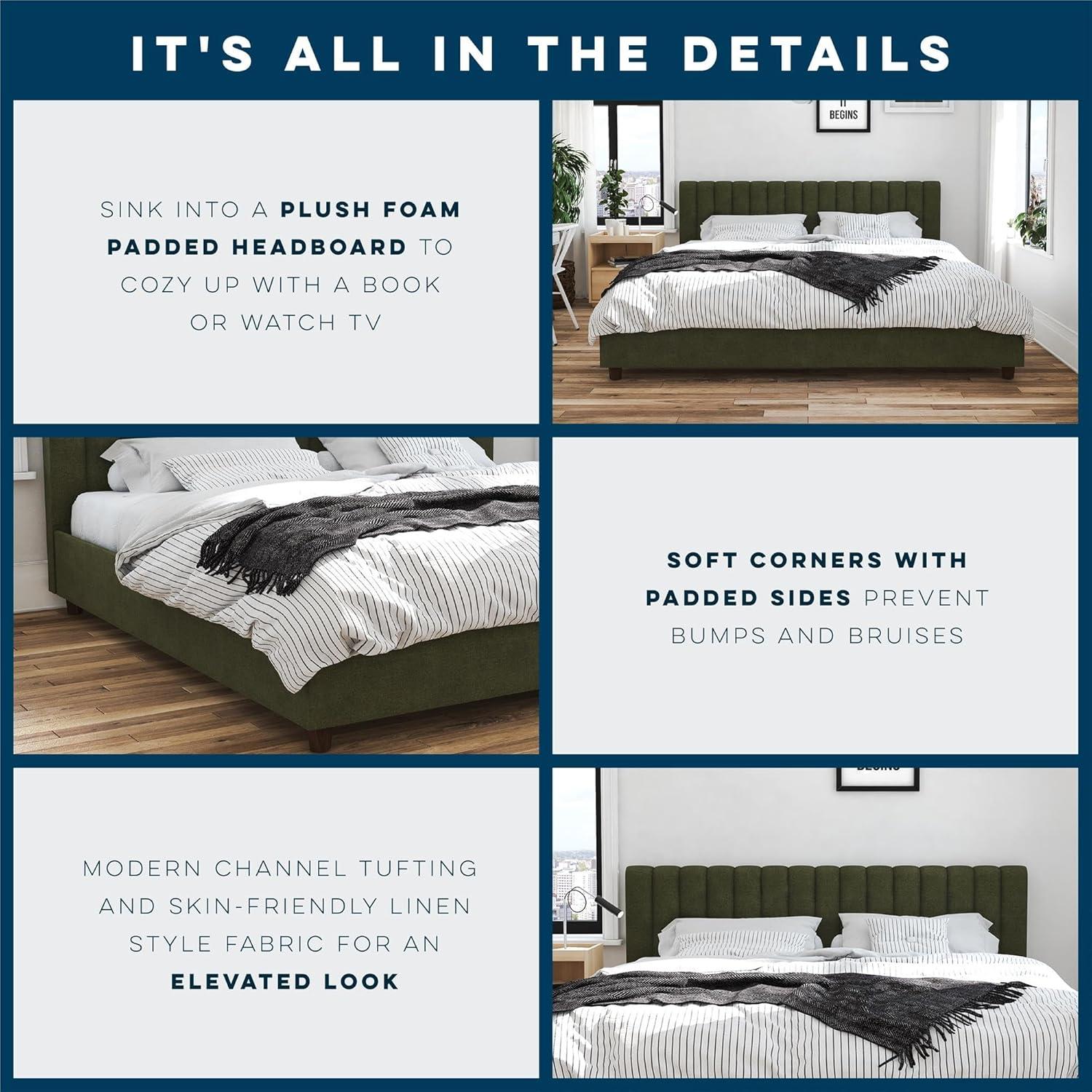 Brittany Tufted Upholstered Platform Bed