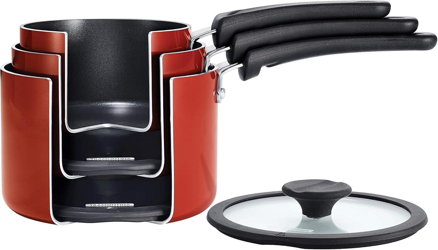 Tramontina Tramontina Aluminum Non Stick Sauce Pan 6 Pc Nesting Set