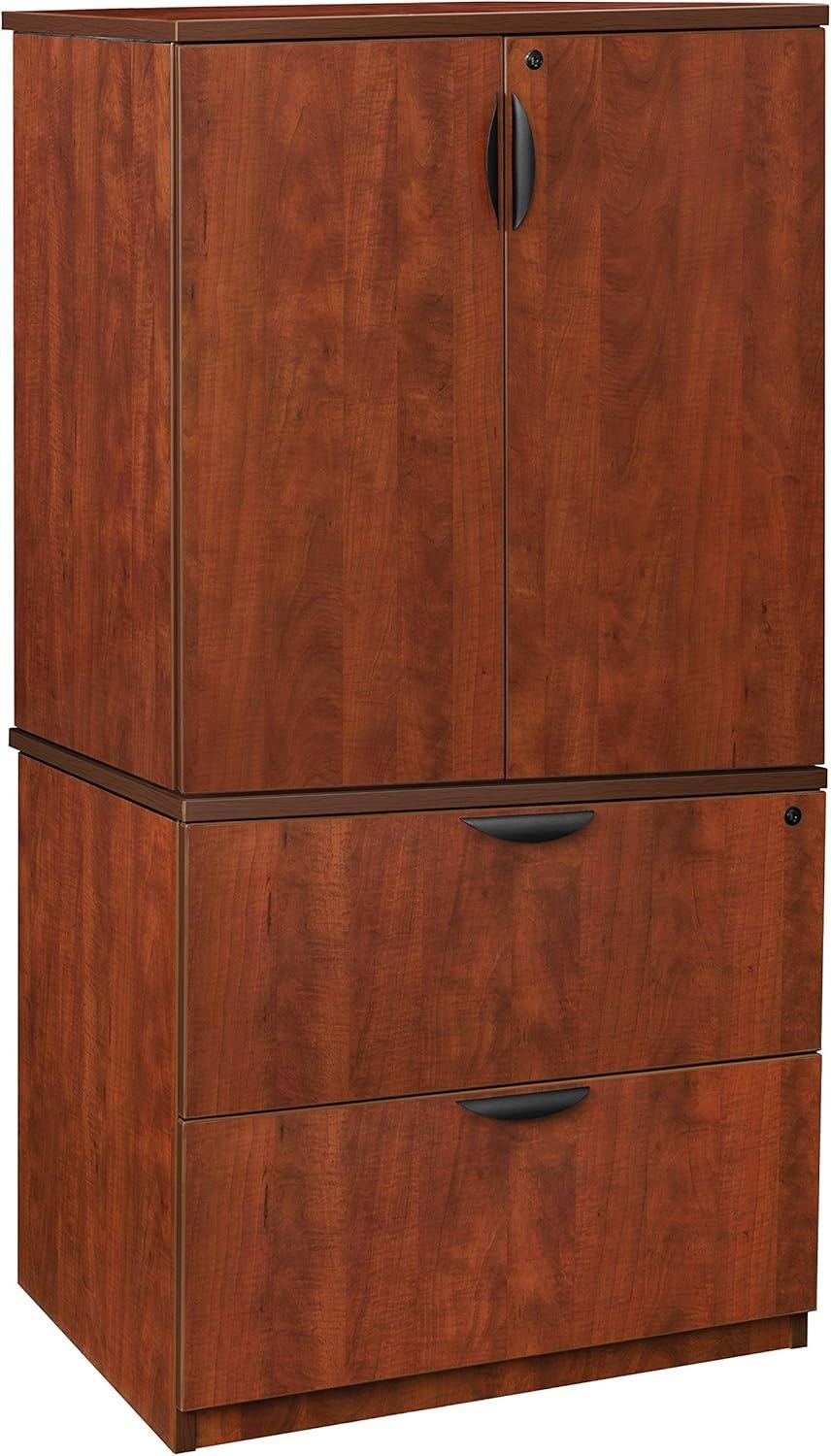 Lateral File & Stackable Storage Cabinet - Cherry