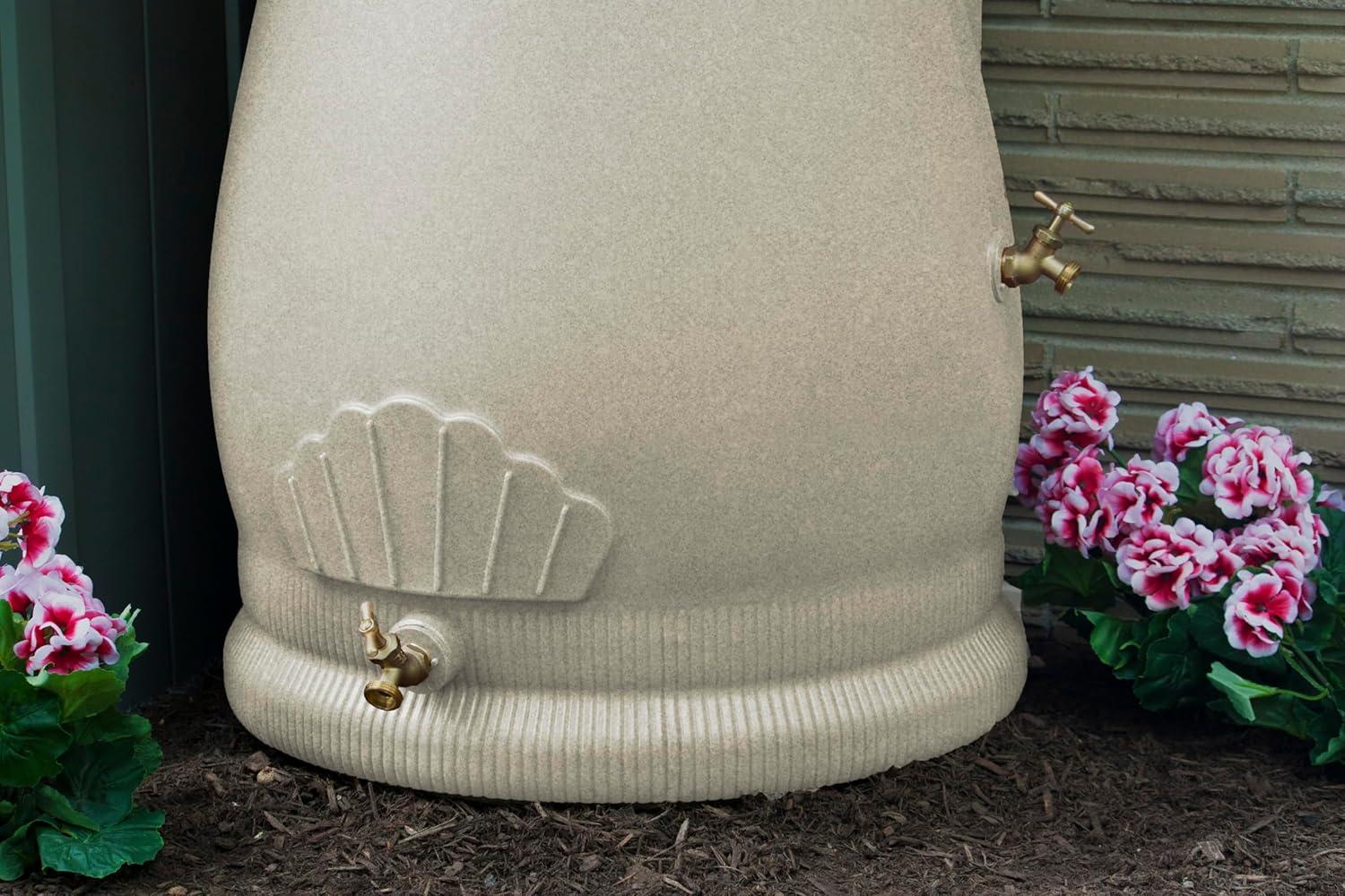 Good Ideas Good Ideas 50 Gallons Plastic Drainable Dual Overflow Planter Rain Barrel