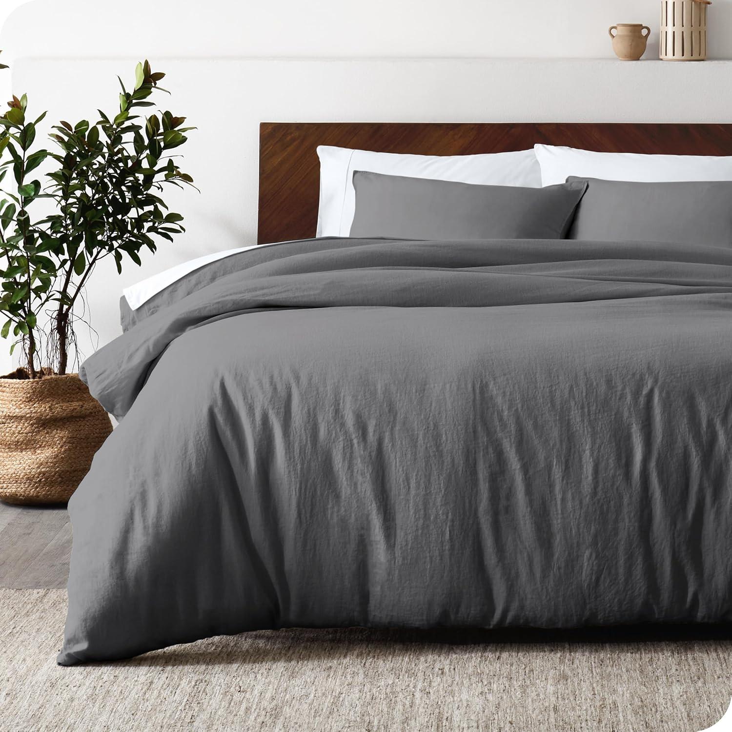 Bare Home Linen Duvet Cover Set