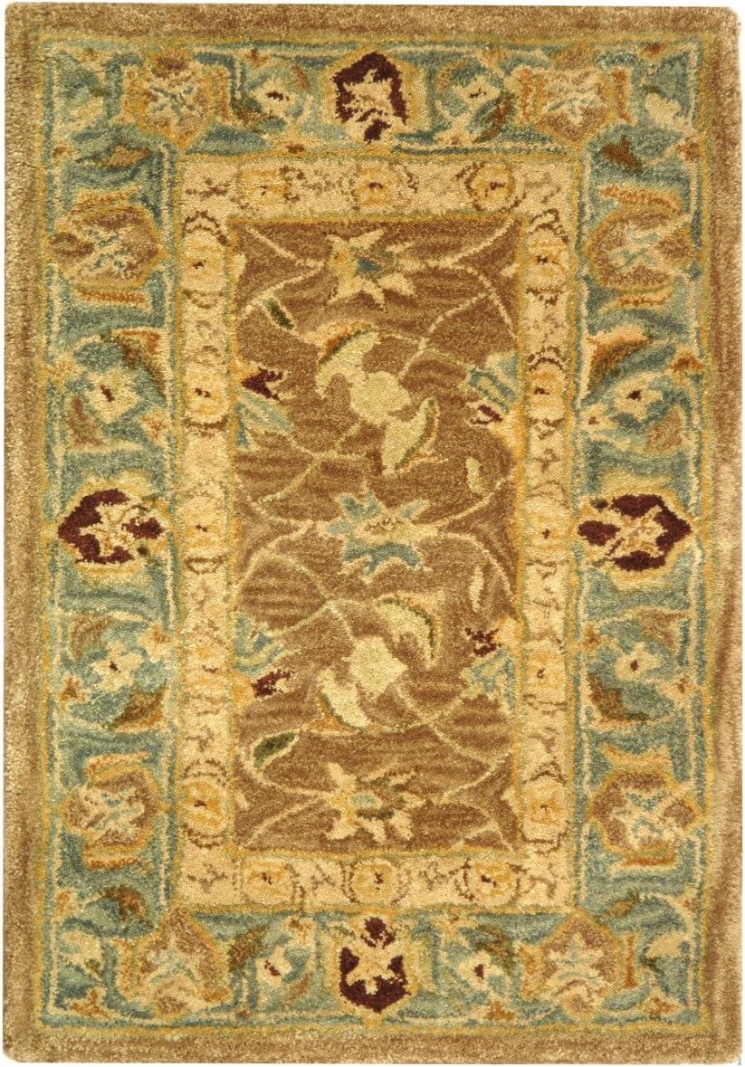 Anatolia AN549 Hand Tufted Indoor Area Rug - Brown/Blue - 9'x12' - Safavieh