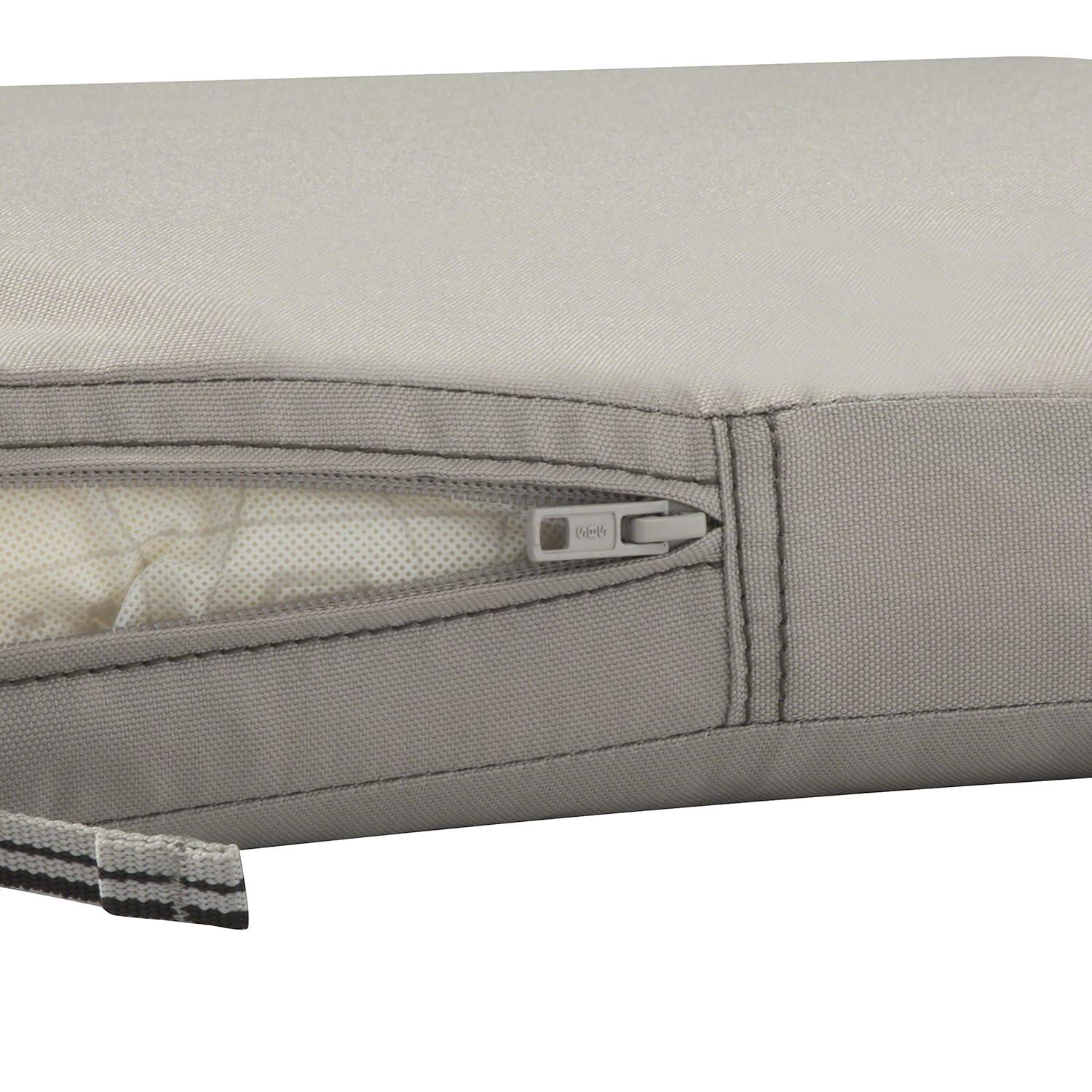 Classic Accessories Ravenna Water-Resistant Patio Bench/Settee Cushion, 48 x 18 x 3 inch, Mushroom