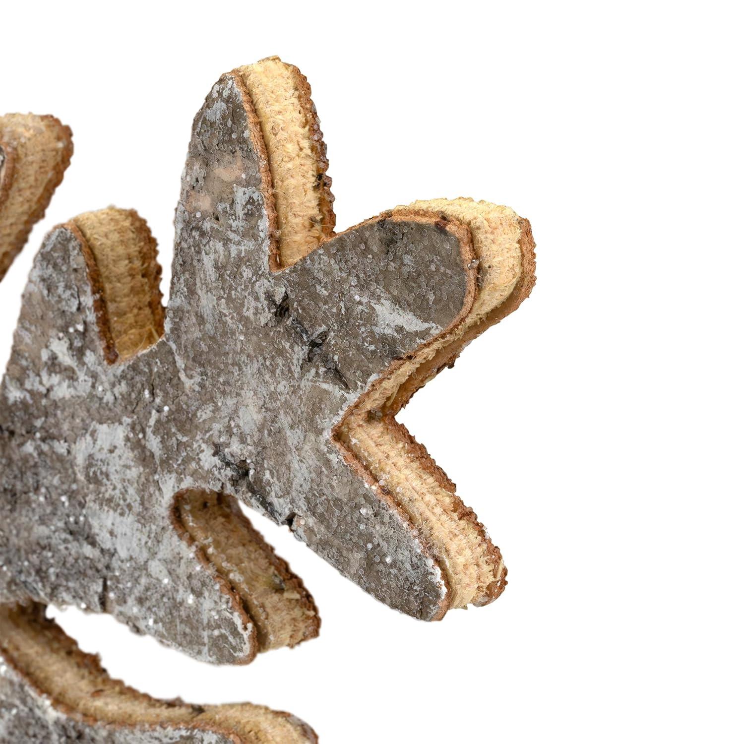 Northlight Wooden Snowflake Christmas Ornament - 10" - Silver and Gold