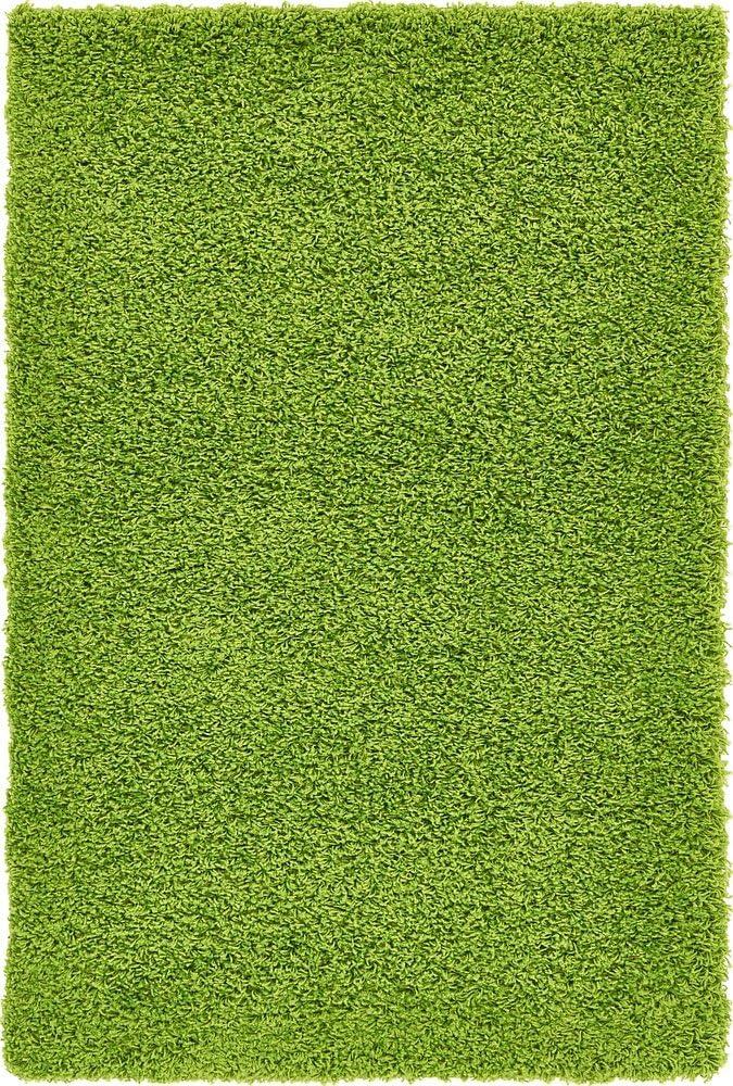 Handmade Green Synthetic Shag Kids' 4' x 6' Rug