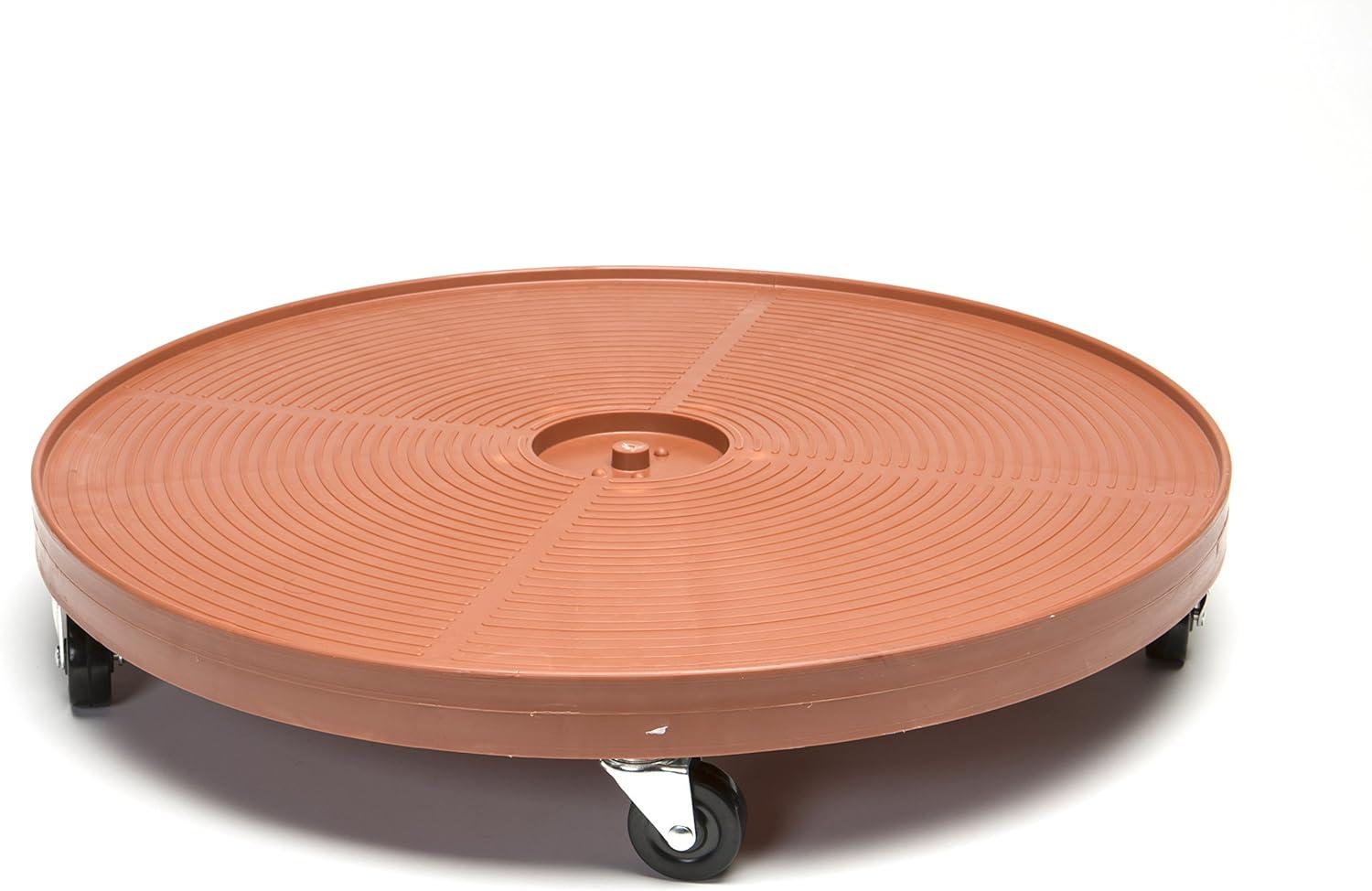 Terra Cotta 24" Heavy-Duty Plastic Plant Dolly with Steel Casters