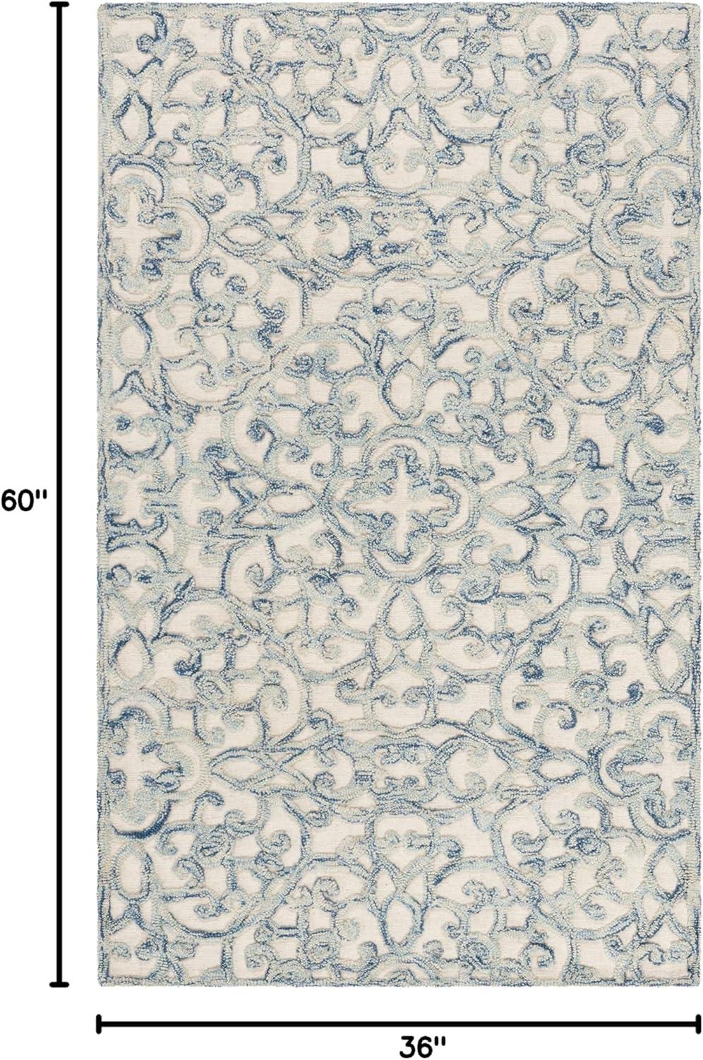 Trace TRC103 Hand Tufted Area Rug - Blue/Ivory - 3'x5' - Safavieh.