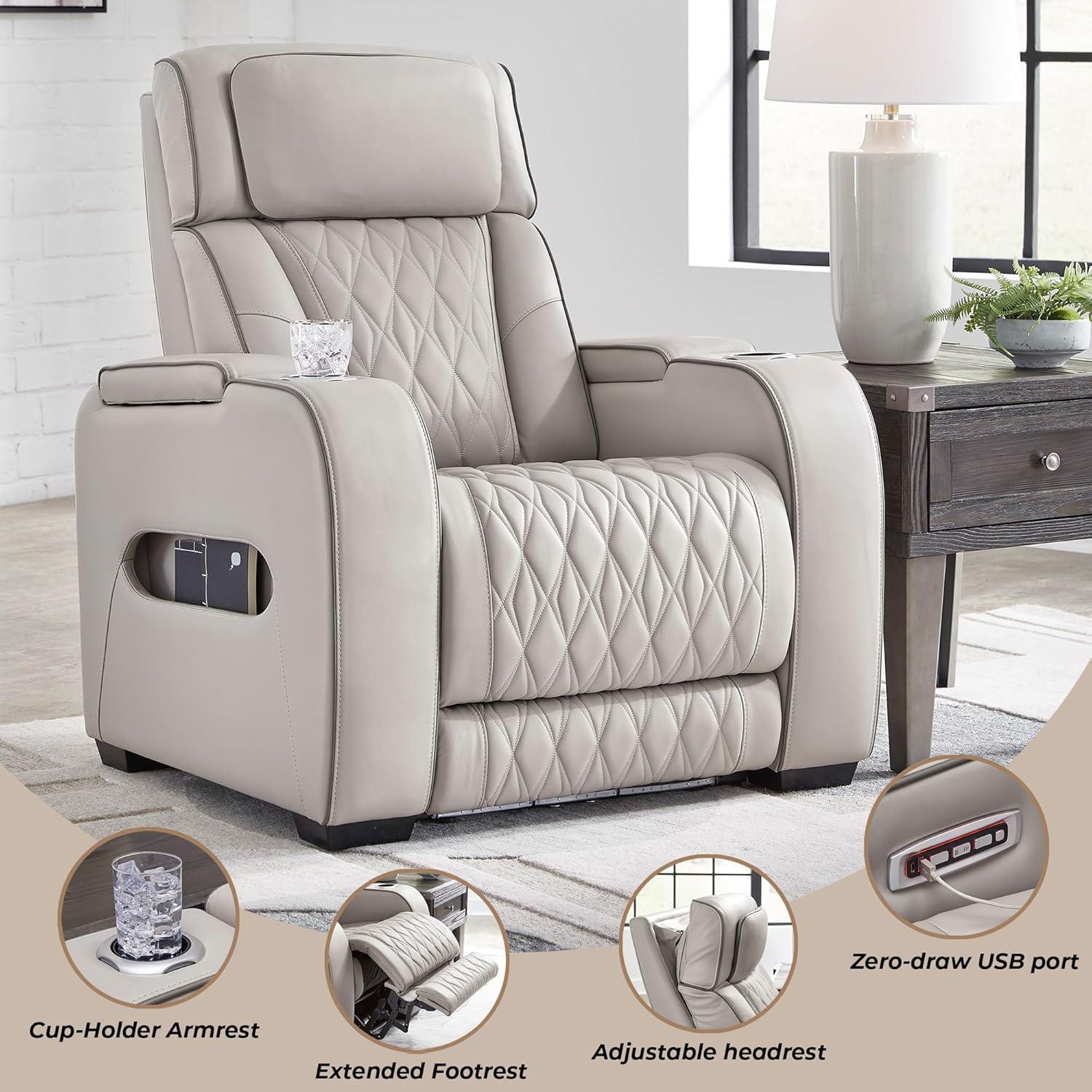Signature Design by Ashley Boyington Gray Power Recliner