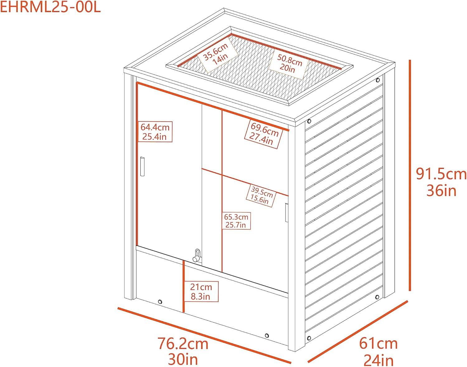 Gray ECOFLEX Vertical Reptile Habitat with Glass Doors