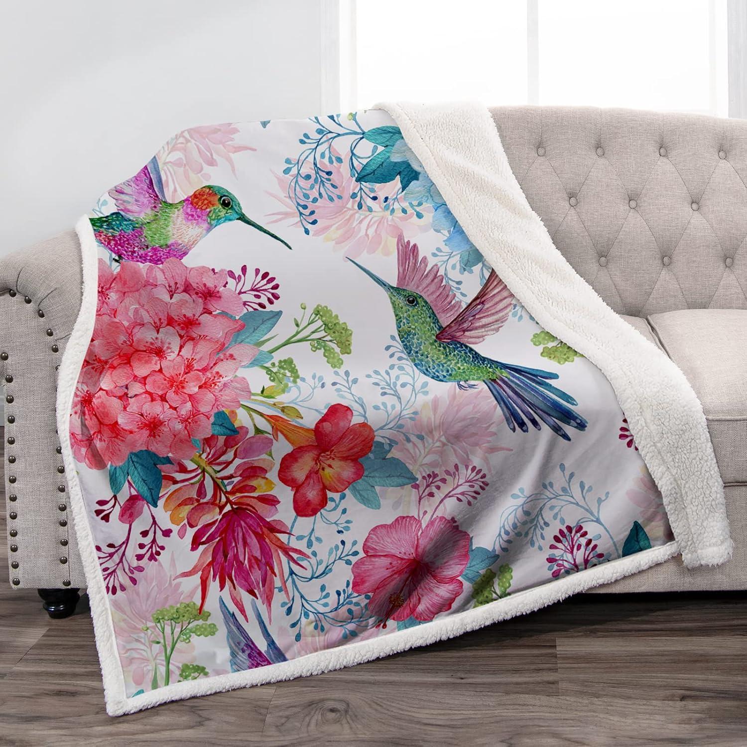 Colorful Rainbow Fleece Throw Blanket for Girls 50" x 60"