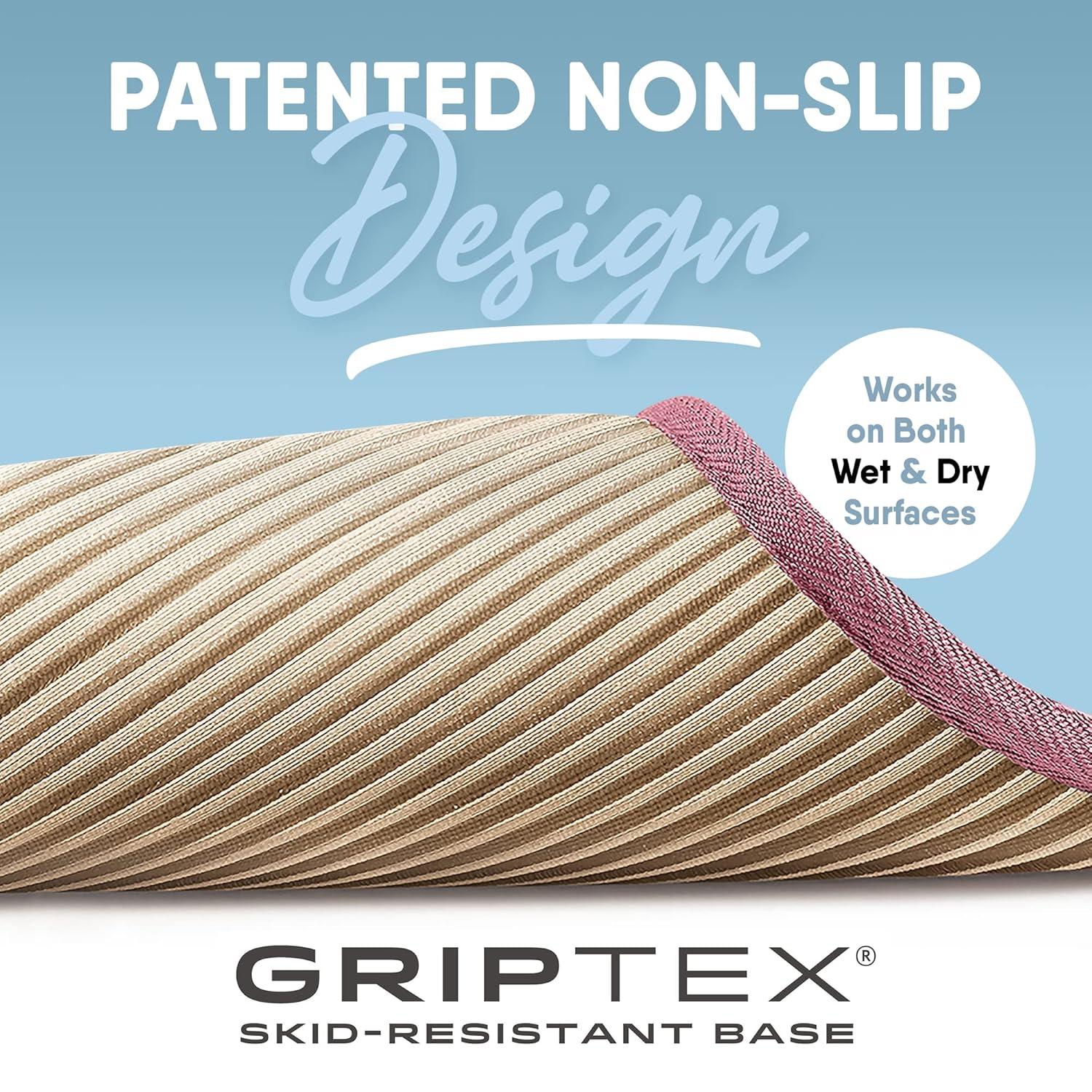 Microdry 17"x24" MICRODRY Ultra Absorbent CoreTex Quilted Memory Foam Bath Rug/Runner : Microfiber, Machine Washable, Non-Slip Backing