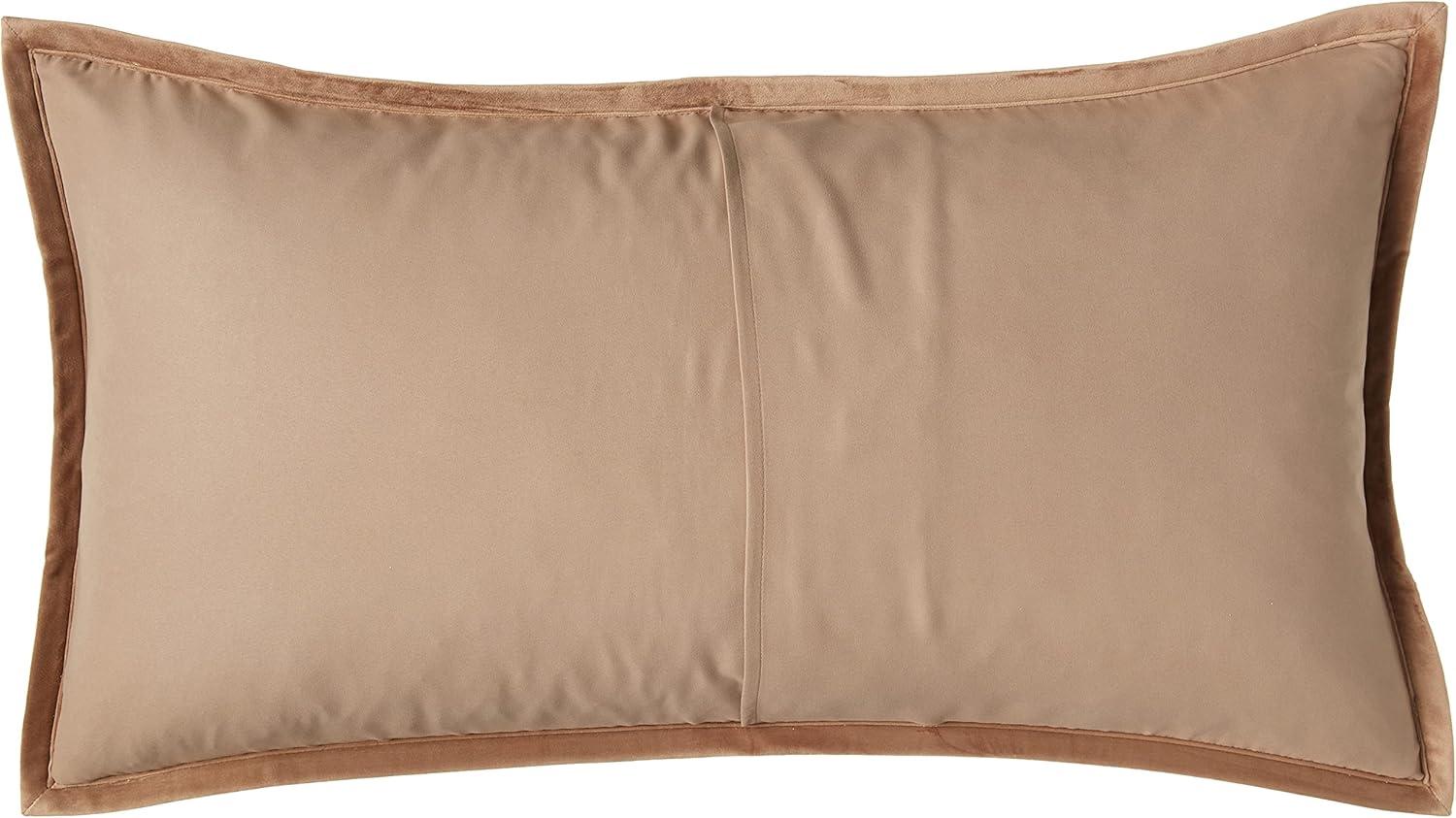 Tribeca Living Florence Velvet Oversized Solid Quilt Set King Taupe