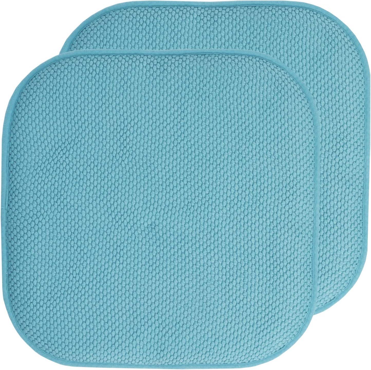 Memory Foam Honeycomb Non-Slip Back 16" x 16" Chair Cushion Pad 2, 4, 6, 12 Pack