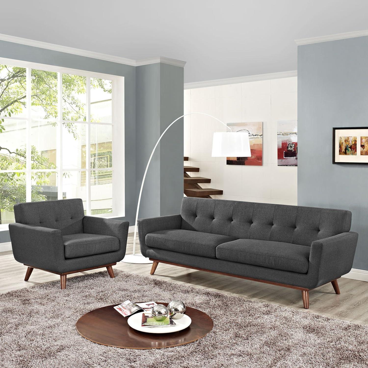 Modway Engage 2-piece Tufted Armchair and Sofa Set