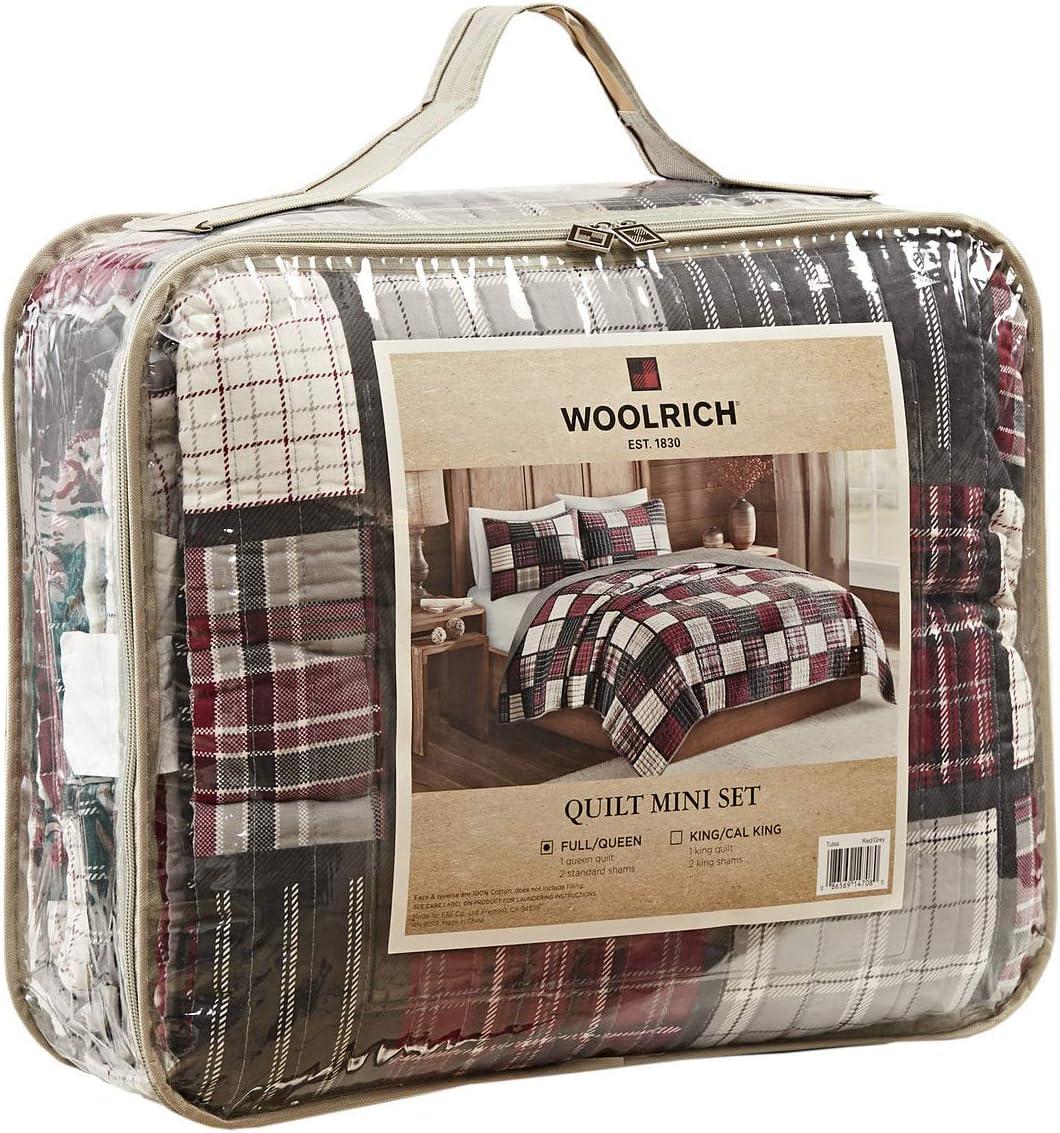 Tulsa Oversized Plaid Print Cotton Quilt Set