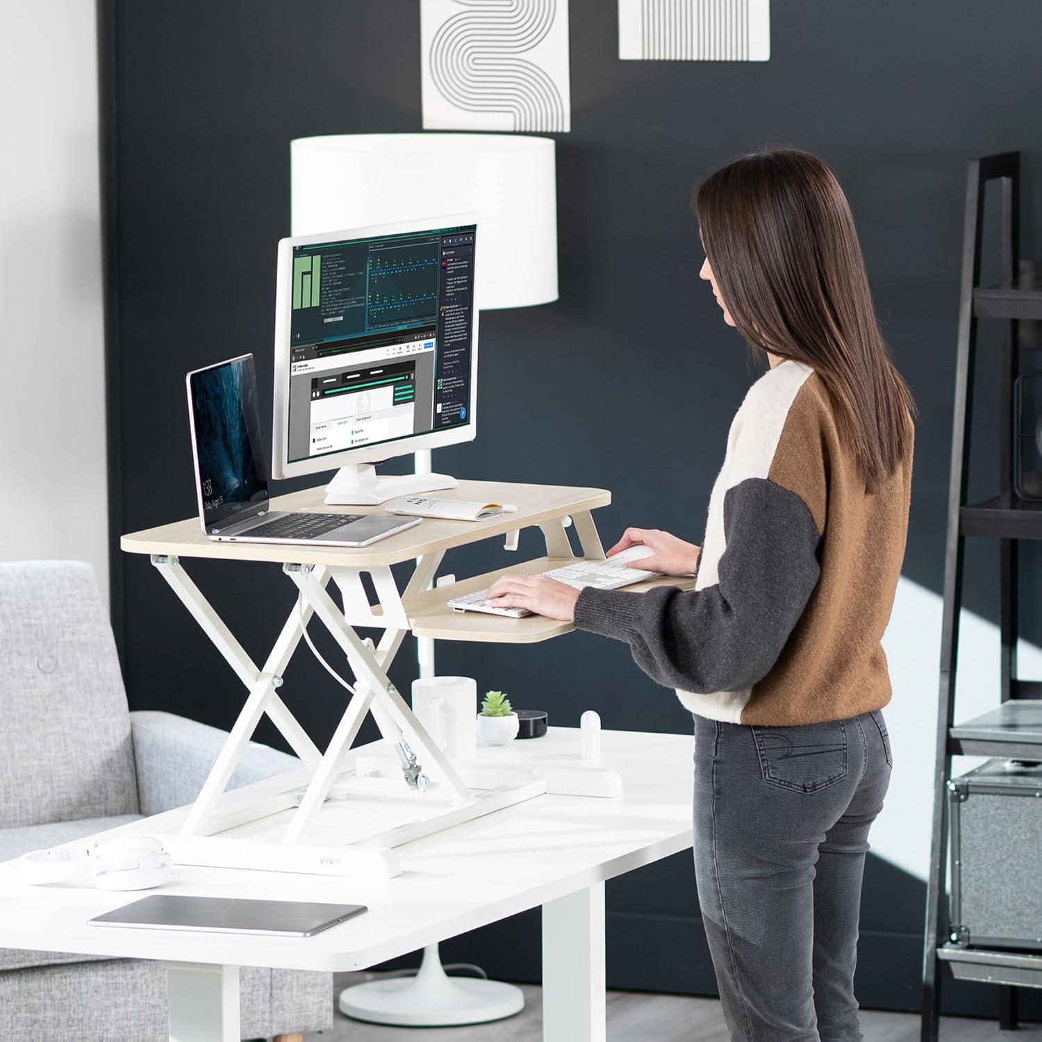 VIVO Height Adjustable Standing Desk Converter (DESK-V000K Series)