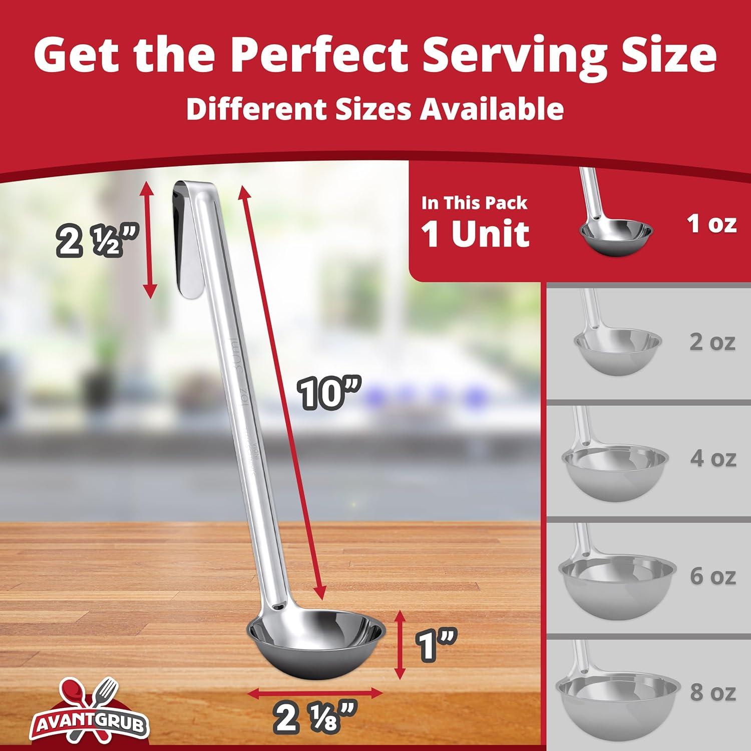 Avant Grub Mini Stainless Steel Kitchen Ladle, 1 Pack