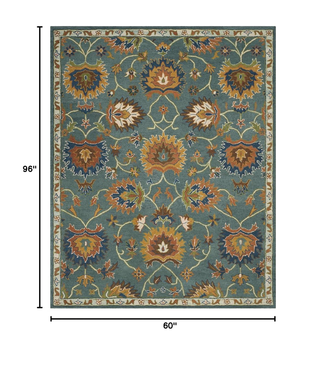 SAFAVIEH Heritage Odran Oriental Wool Area Rug, Light Blue, 5' x 8'