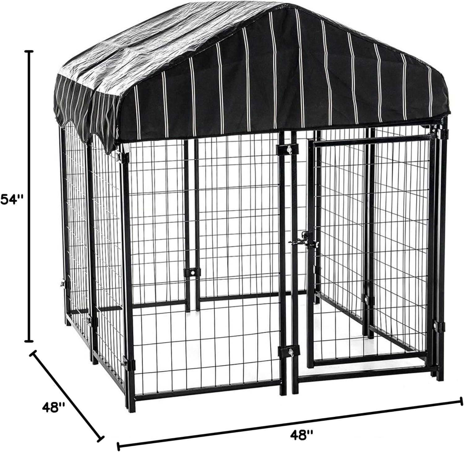 Lucky Dog 4' x 4' x 4.5' Covered Wire Dog Fence Kennel Pet Play Pen (2 Pack)