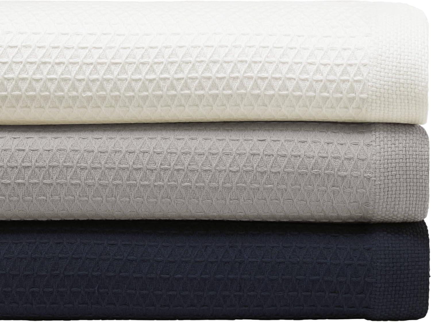 Nautica Baird Solid Cotton Reversible Blanket