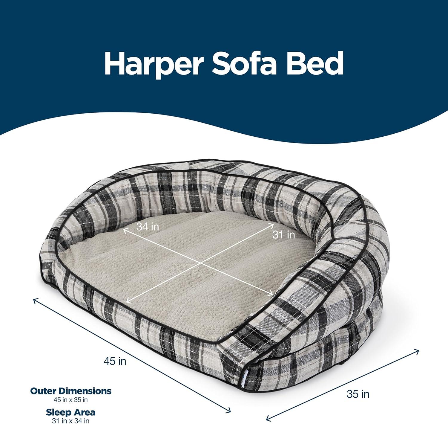 La-Z-Boy Petmate La-Z-Boy Tucker Sofa Bed Dog Bed For Dogs up to 50lbs with Durable Removable High Quality Washable Cover